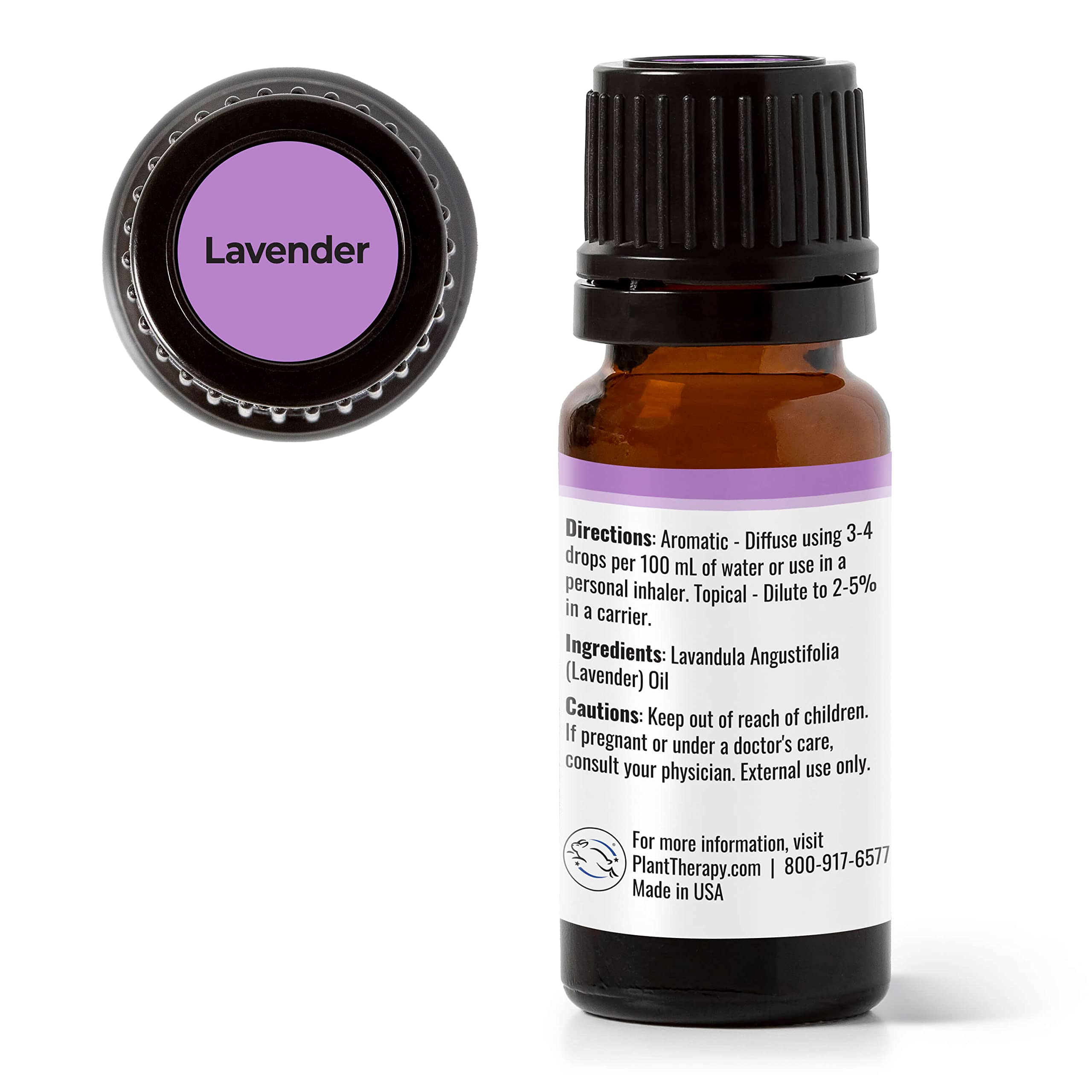 Plant Therapy Lavender Essential Oil 100% Pure, Undiluted, Therapeutic Grade, Aromatherapy Diffuser
