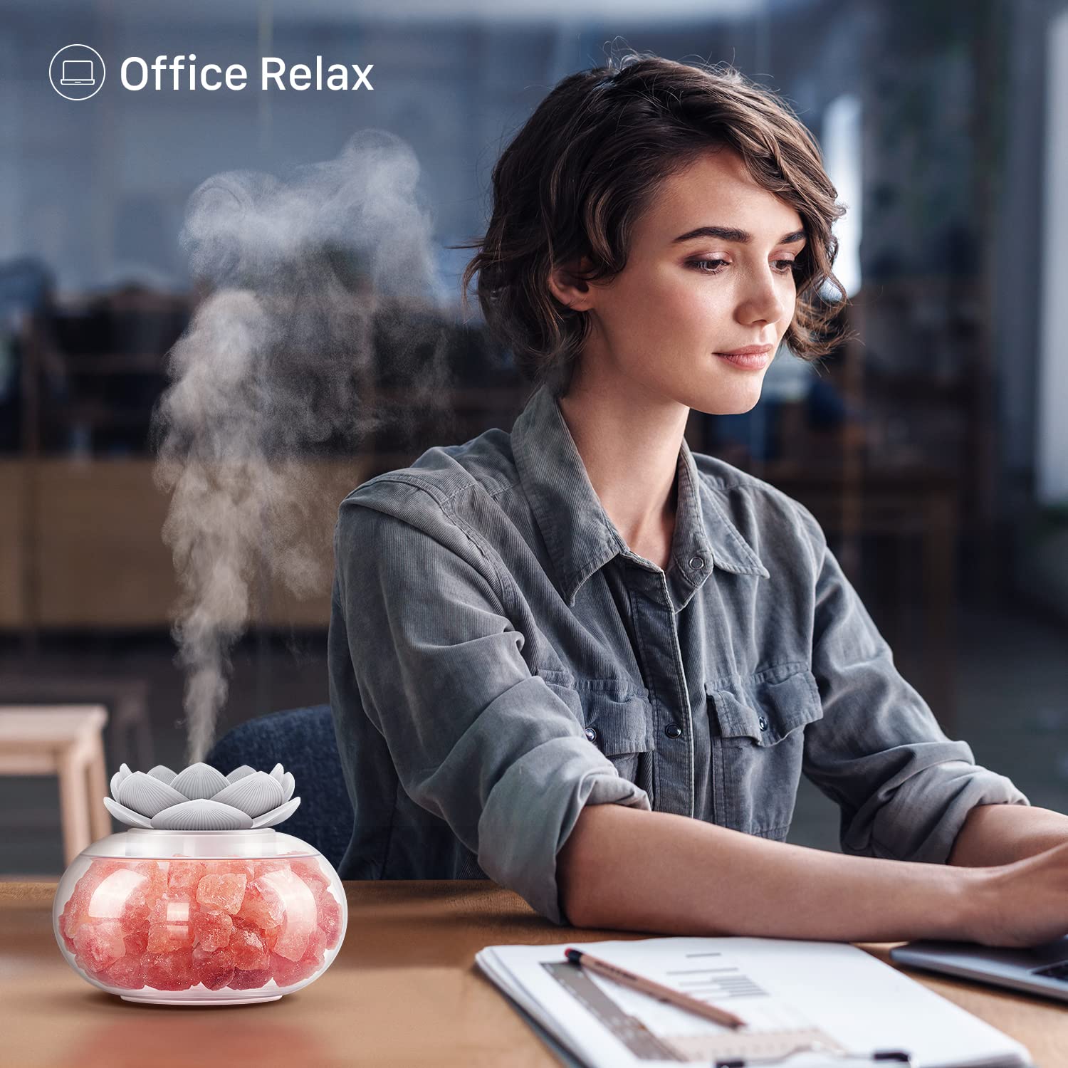 Essential Oil Diffusers Aromatherapy Diffuser: YeeQue Salt Lamp Diffuser for Home Bedroom Office