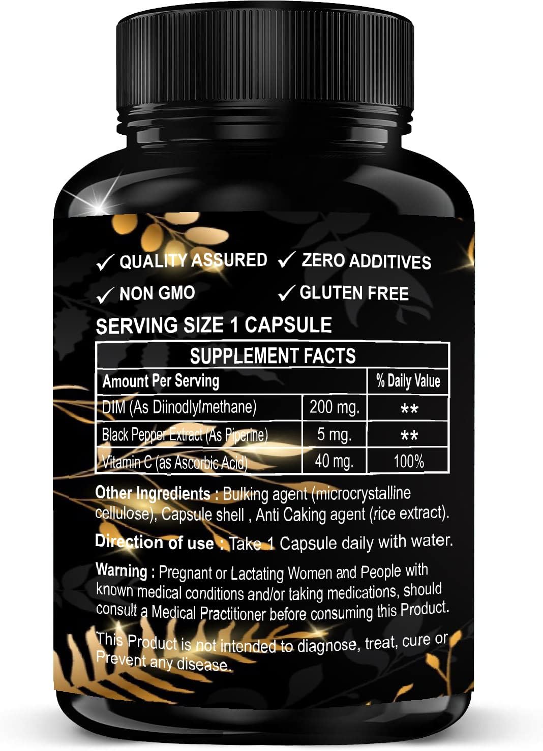 DIM Supplement 200 mg | Estrogen Balance for Women & Men | Hormone Balance, Hormonal Acne Supplements