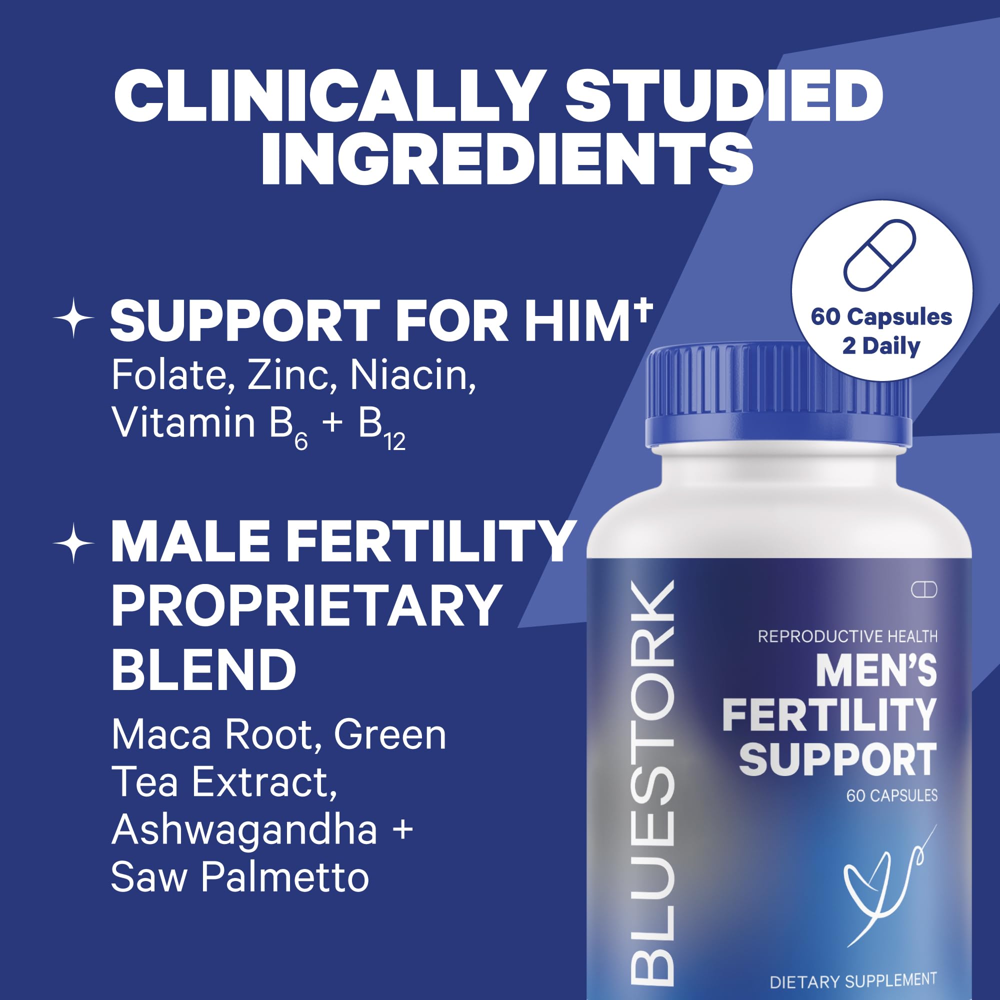 Pink Stork & Blue Stork His and Hers Fertility Bundle: Fertility Supplements for Women, Fertility Supplements