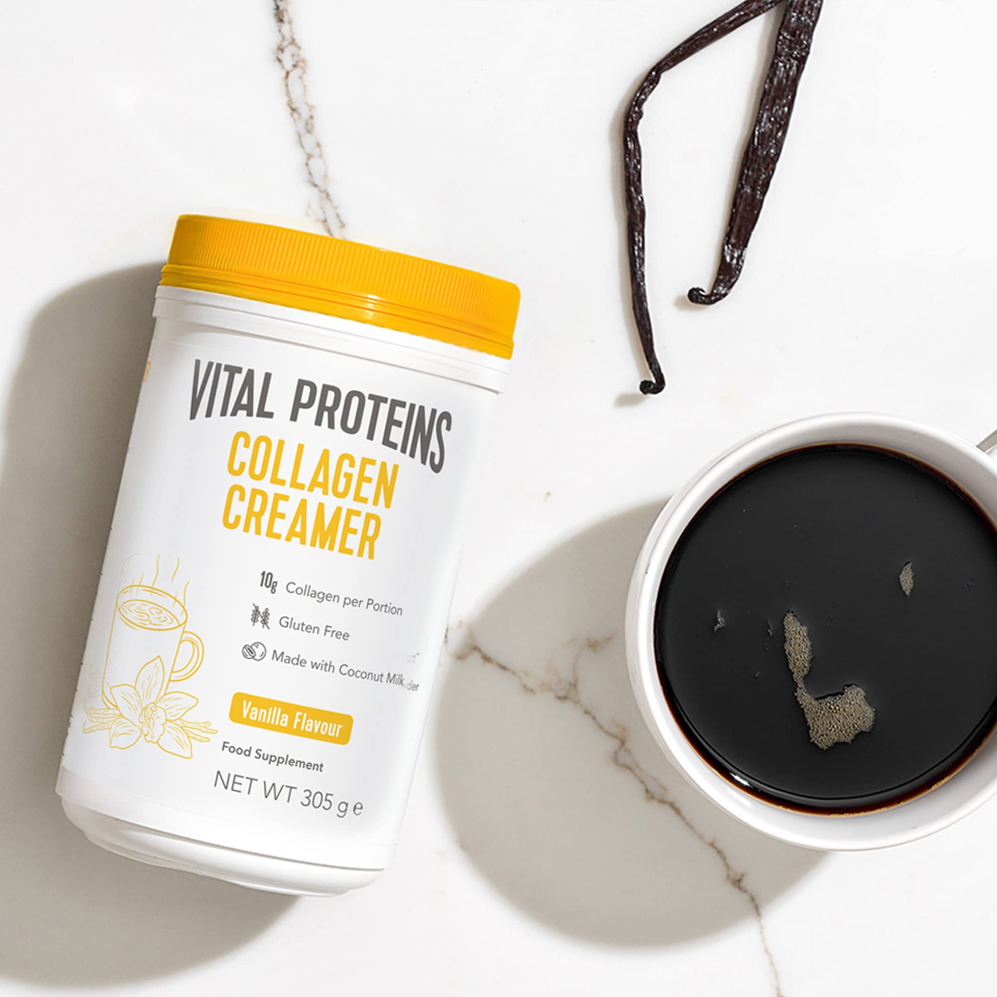 Vital Proteins Collagen Coffee Creamer, No Dairy & Low Sugar Powder with Collagen Peptides Supplement