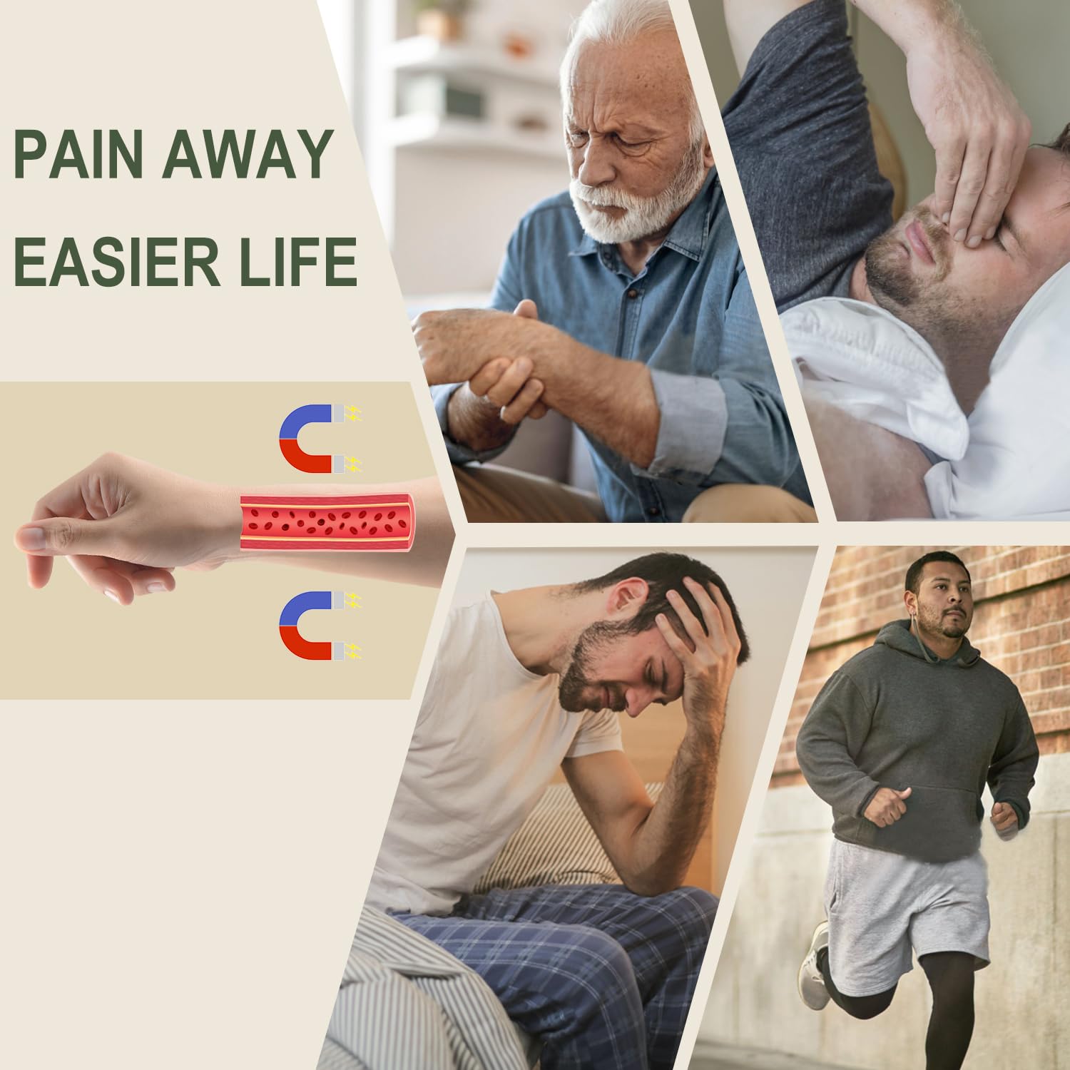 MagEnergy Magnetic Copper Bracelet for Men Life of Tree, 99.99% Pure Copper Bangle