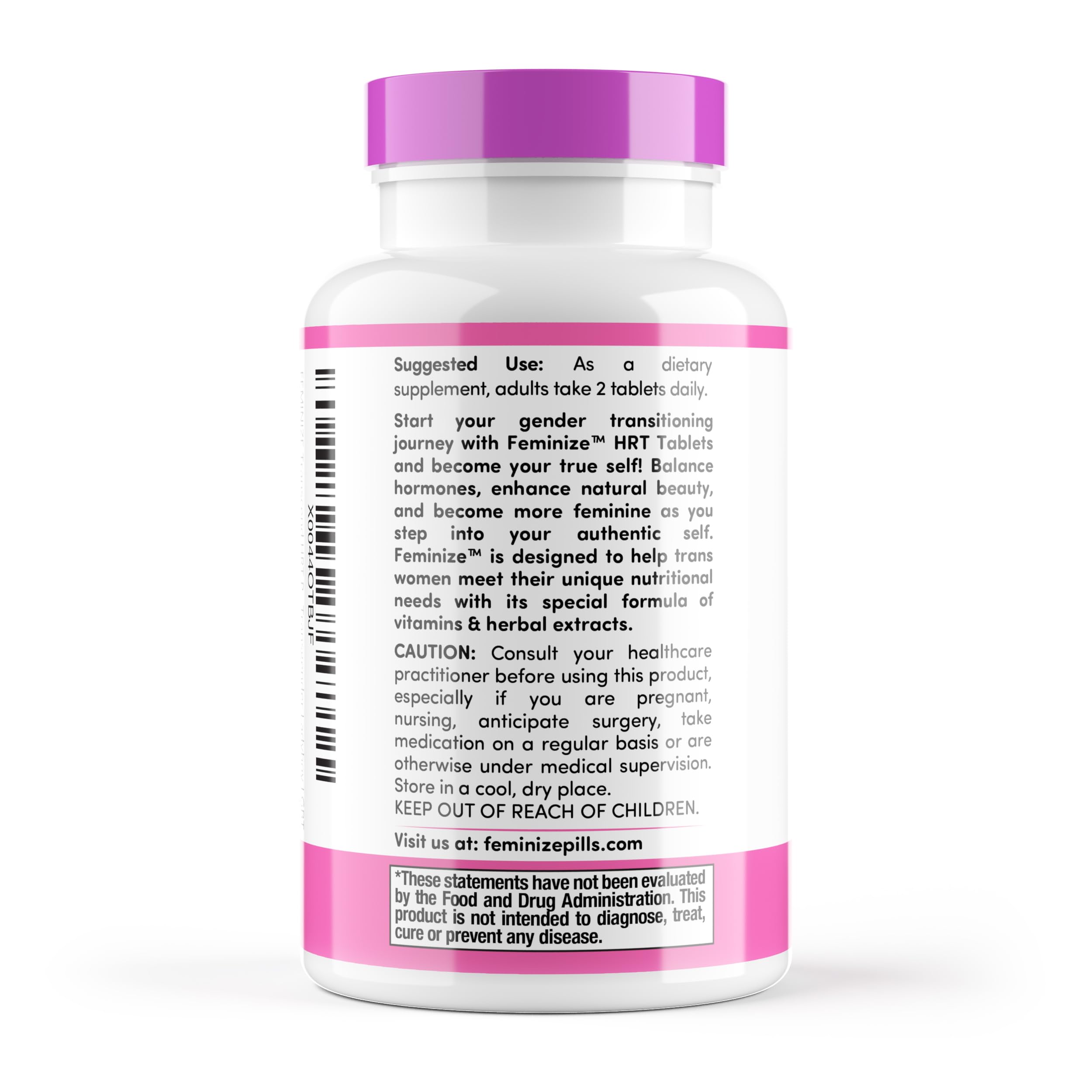 FEMINIZE Transcend HRT Pills for Estrogen - Potent HRT Estrogen Complex - Big Breats Soft Skin Feminizer