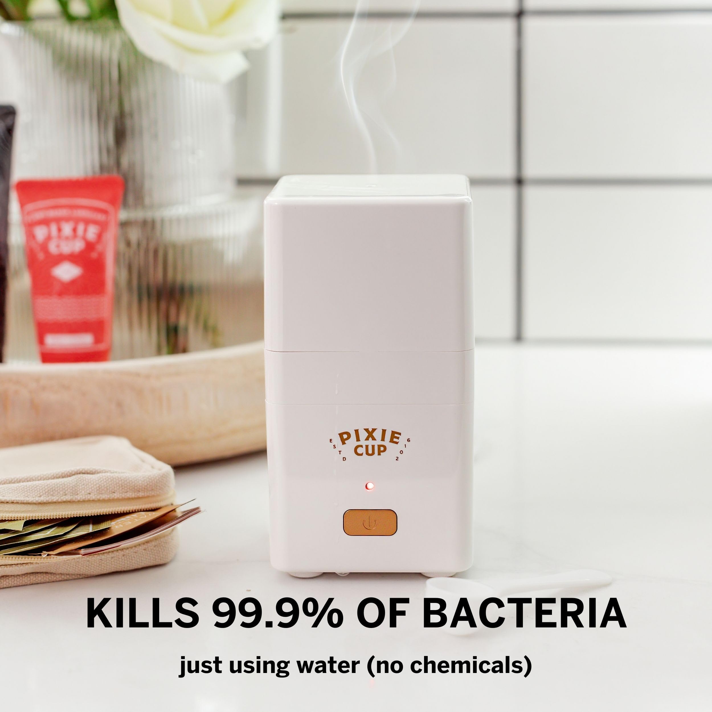 Pixie Menstrual Cup Steamer Sterilizer with A Small Period Cup - Ranked 1 for Most Comfortable Reusable