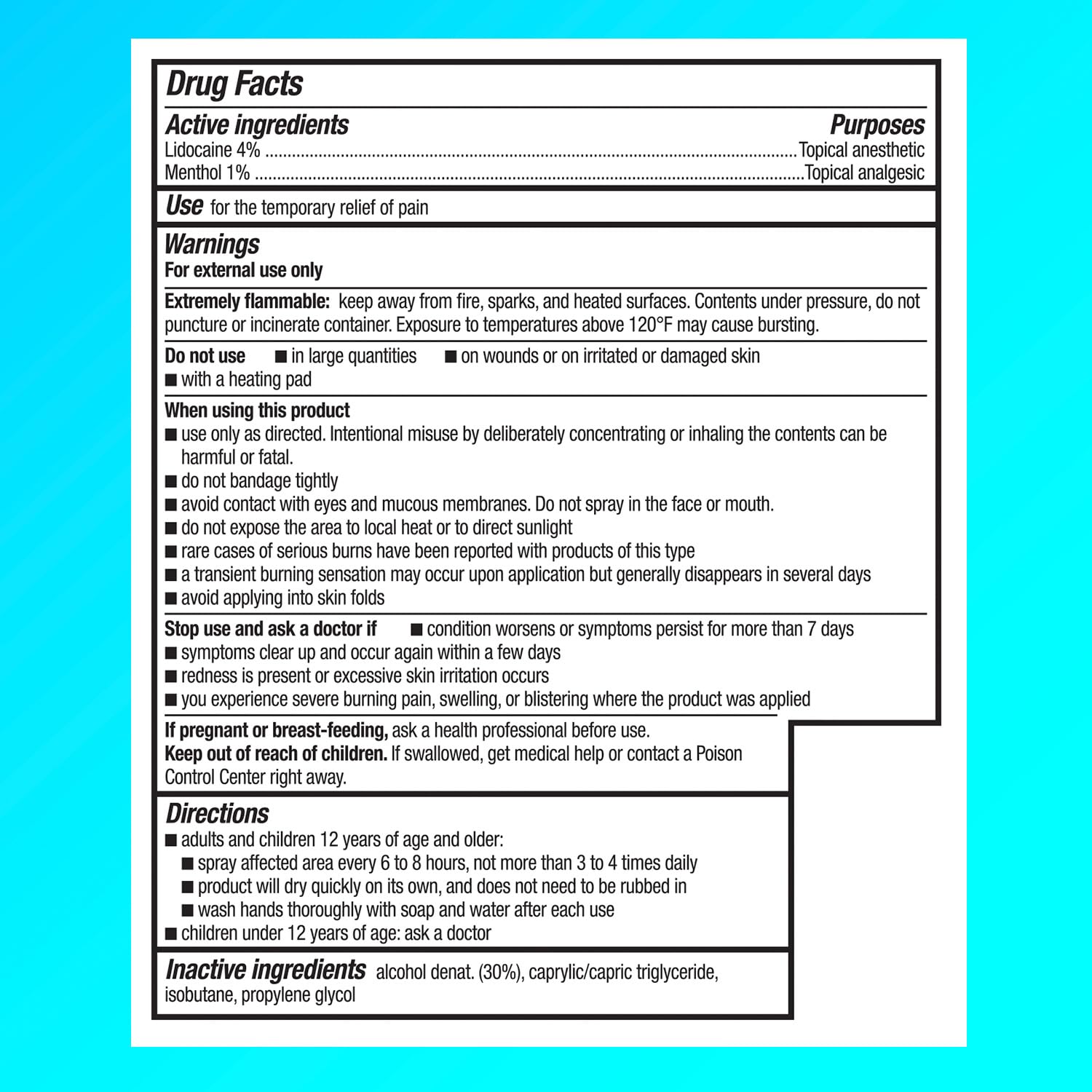 Icy Hot Lidocaine Pain Relief Dry Spray, Numb Aggravated Nerves with Max Strength Lidocaine 4% and Menthol 1%, Fast-Acting Pain Relief for Minor Pain, Backaches, Sprains and Strains, 4 oz