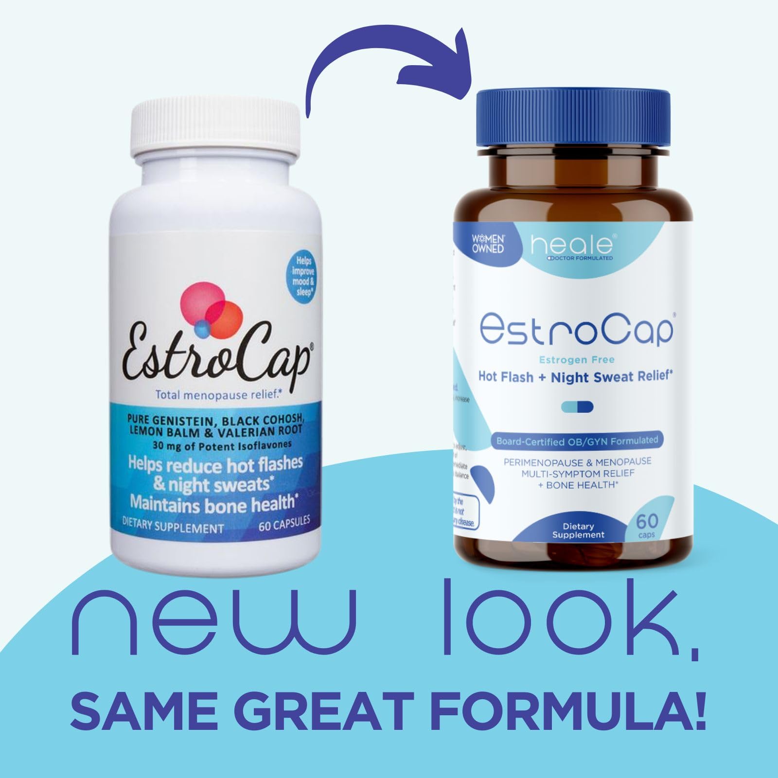 Estrocap by Heale Health Menopause Supplements for Women - Menopausal Relief Vitamins