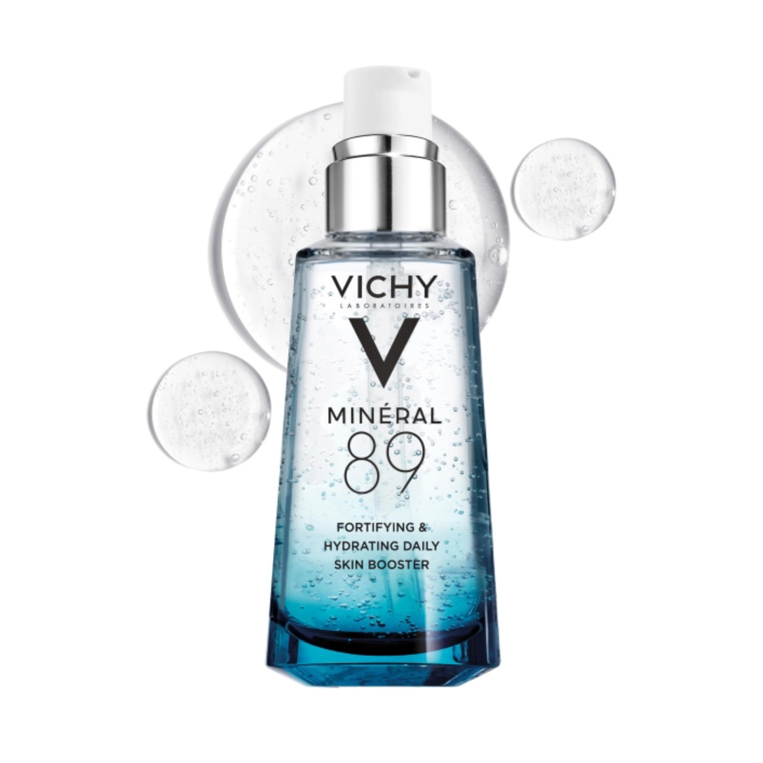 Vichy Minéral 89 Fortifying & Hydrating Daily Booster with Hyaluronic Acid – Face Serum, 1.69 fl oz