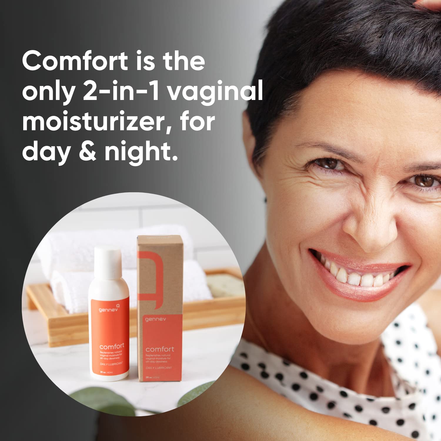 Gennev Intimate Water-Based Lubricant for Women - 2-in-1 Menopause Lubricant and Feminine