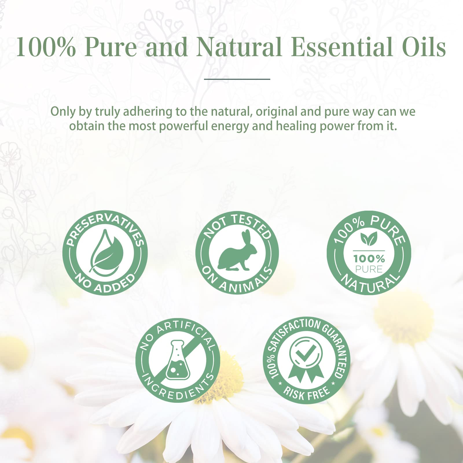 PHATOIL 100ML Chamomile Essential Oil - 3.38FL.OZ Essential Oils for Diffusers for Home