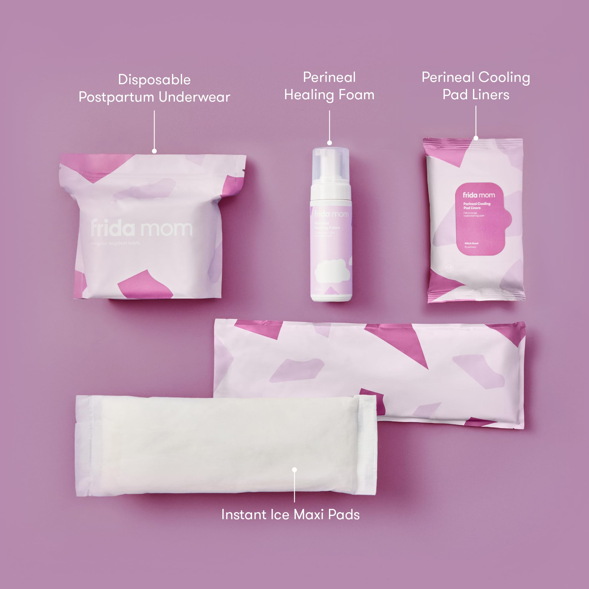 Frida Mom Postpartum Recovery Essentials Kit, New Mom Gifts, Cooling Pad Liners, Ice Maxi Pads