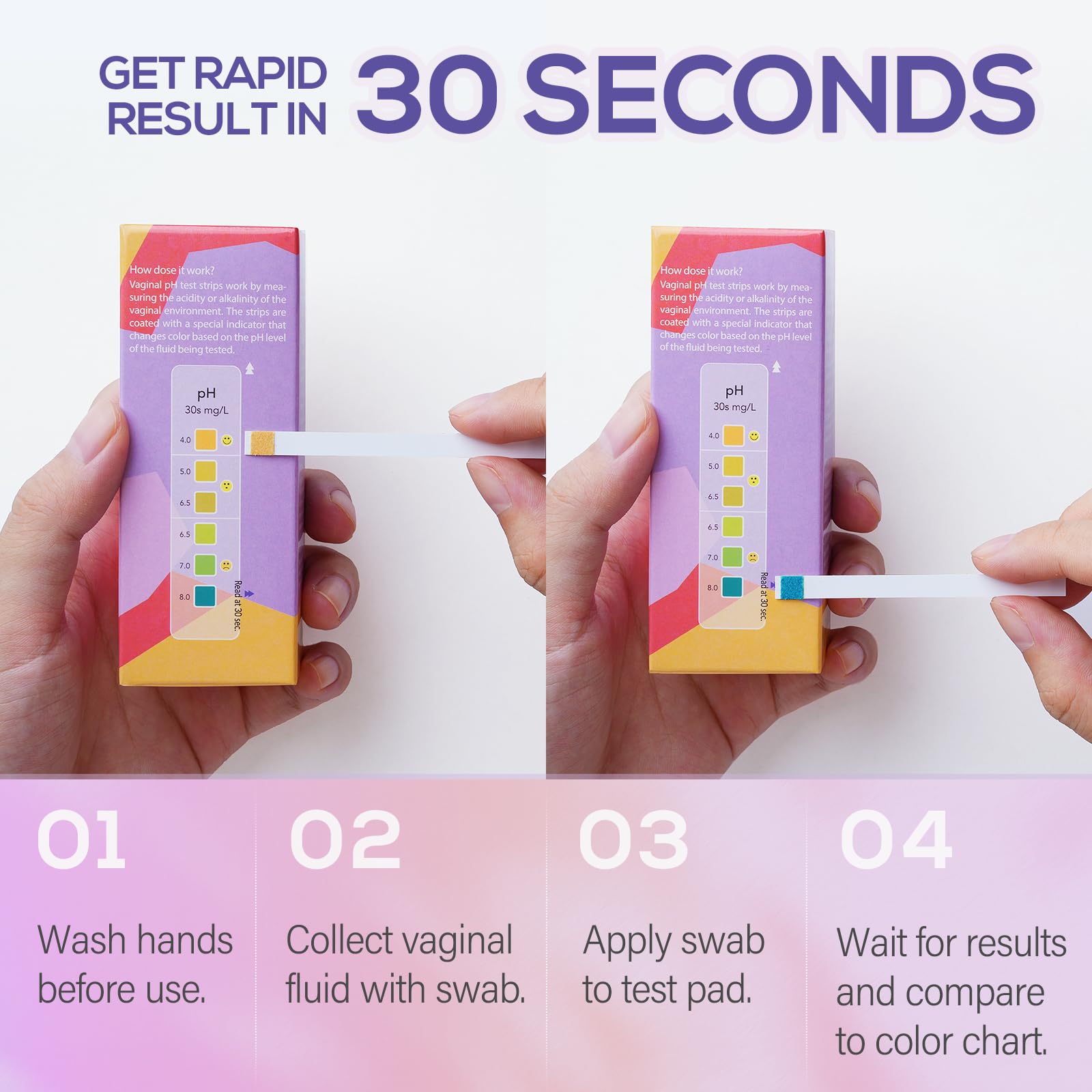 Vaginal pH Test Strips for Women, Convenient Testing Solution for Assessing and Maintaining