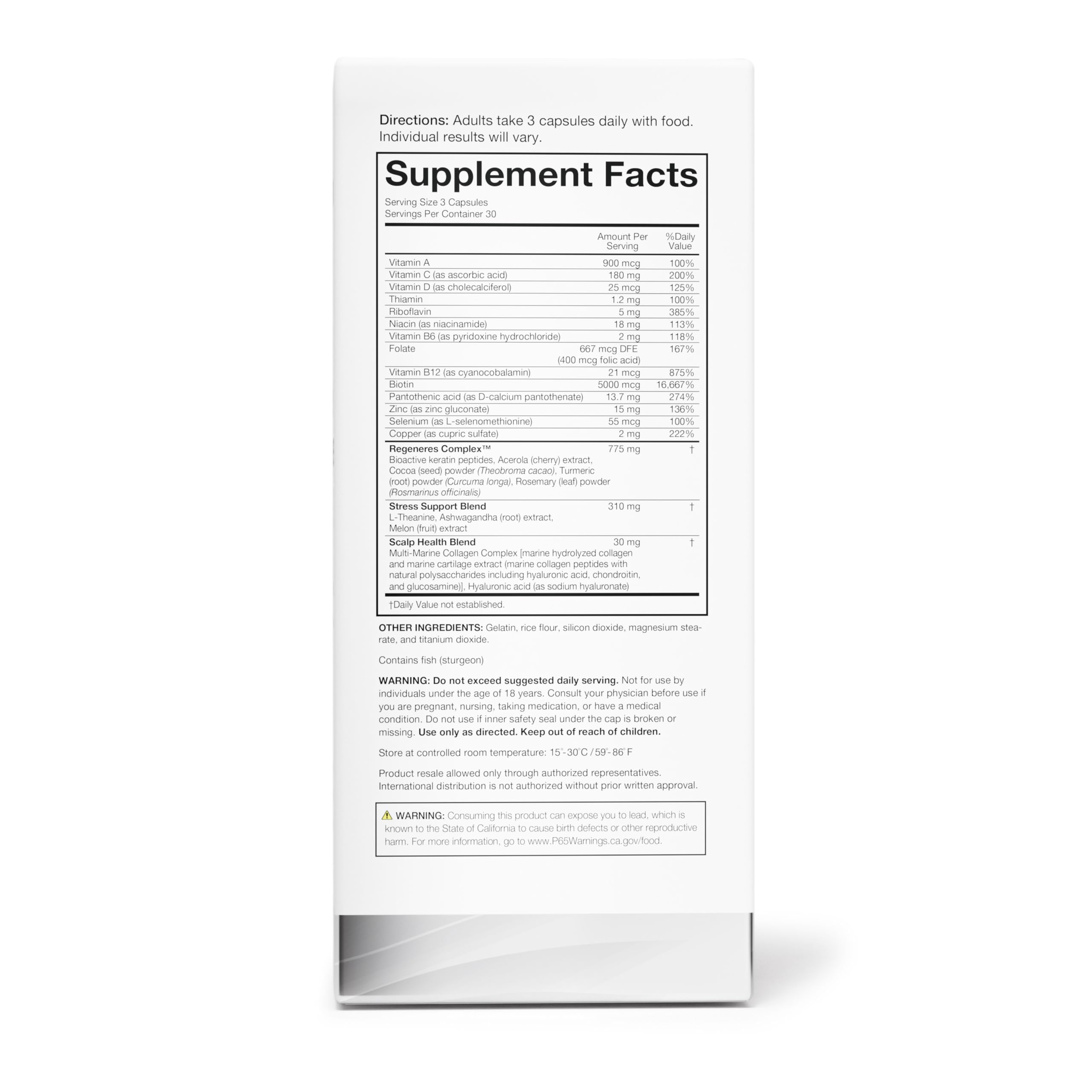 SeroVital Hair Regeneres Advanced, 90 Capsules, 30-Day Supply