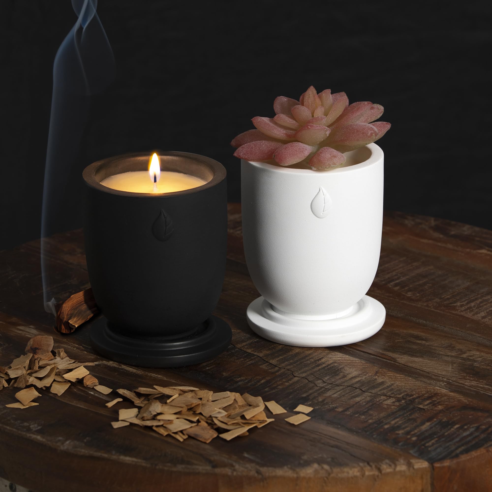 CandlePlanter Concrete Cement Candle Planter - Candles for Home Scented, Soy Candles