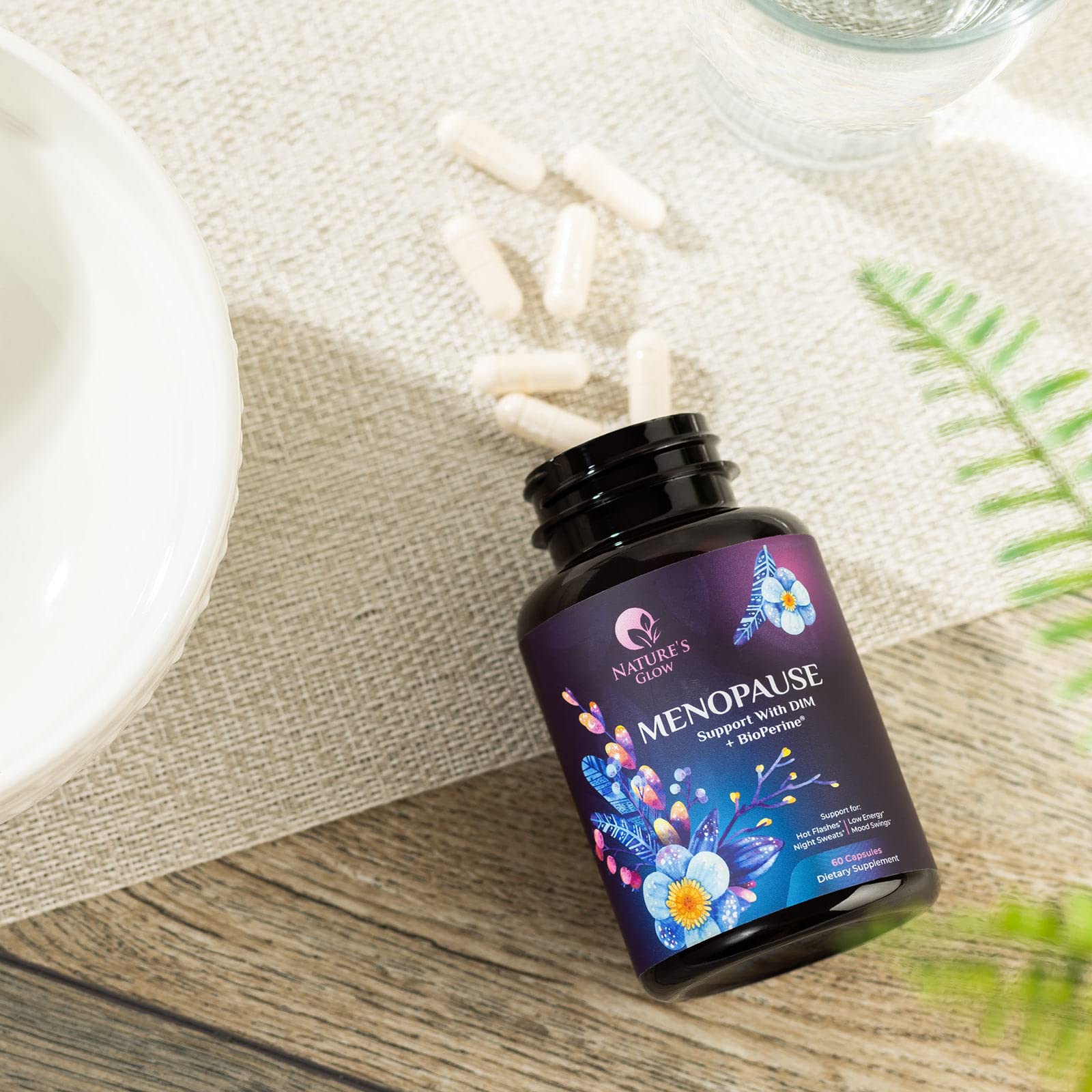 Nature's Glow Menopause Supplements for Women w/DIM - Menopause Relief Vitamins