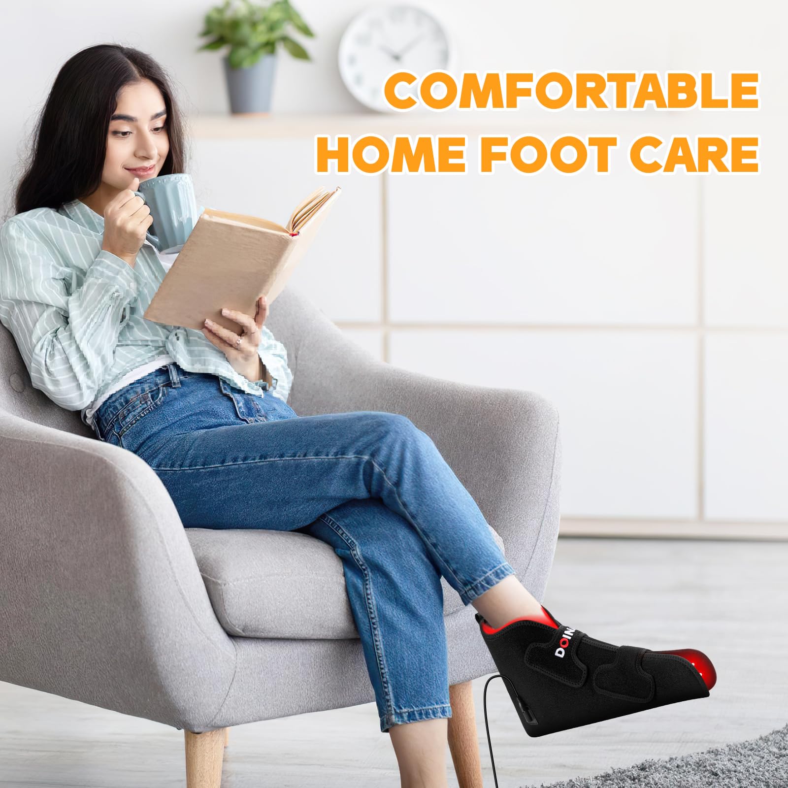 Doinart Red Light & Infrared Therapy for Feet—Infrared Light Therapy Feet for Neuropathy Shoe Wraps Toes