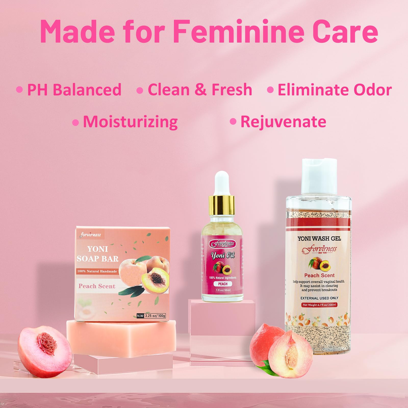 Yoni Wash Yoni Oil Yoni Bar Soap for Women ph Balance, Feminine Wash for Women Remove Odor