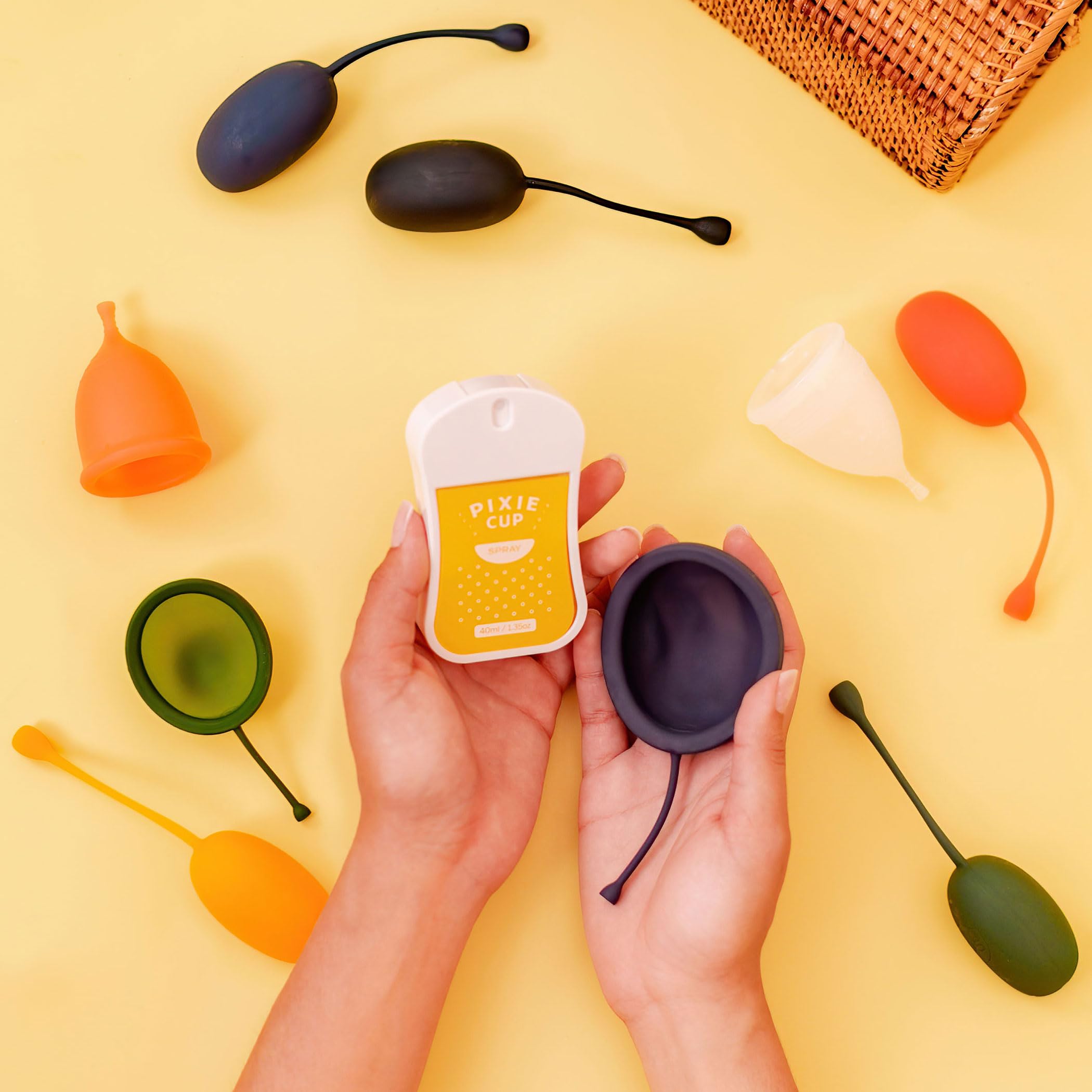 Pixie Sterilizer Spray for Menstrual Cups - Complete Sterilization in Just A Quick Spray - 100% Hypoallergenic