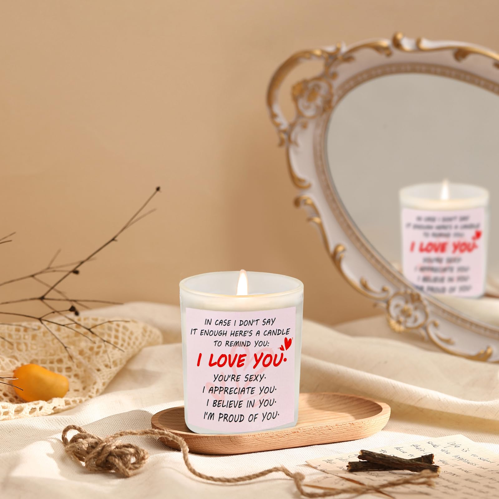 Gifts for Her Anniversary Candler - 2pack Valentine's Day Candle Gift,Wife Gifts Anniversary,Vanilla Lavender