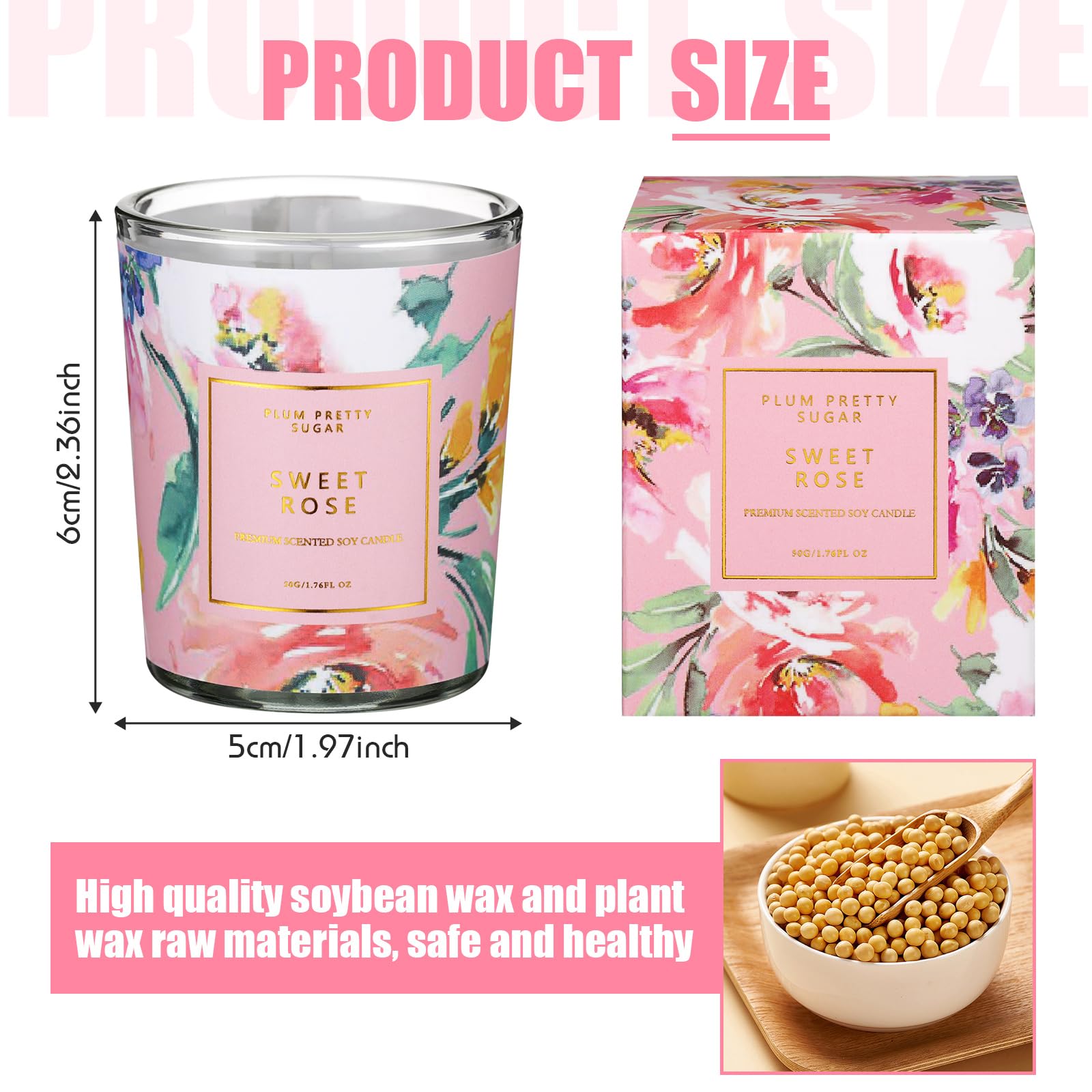 MTLEE 24 Pcs Candles for Home Scented Candle Gifts for Women Bulk 8 Long Lasting Aromatherapy Jar