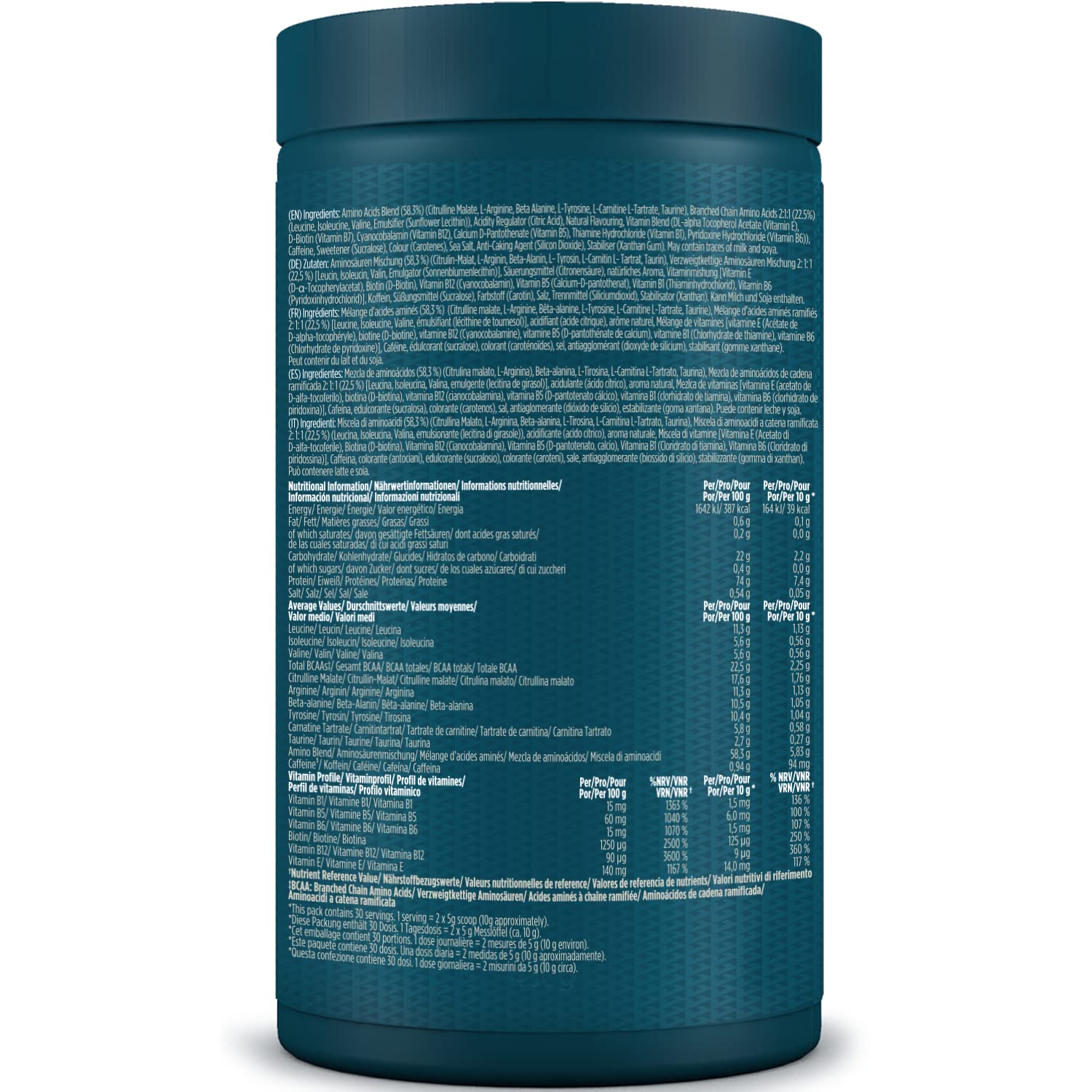 Kinetica PreFuel, Pre Workout, 5.7g Amino Acids & 2.2g BCAA's per Serving, 30 Servings