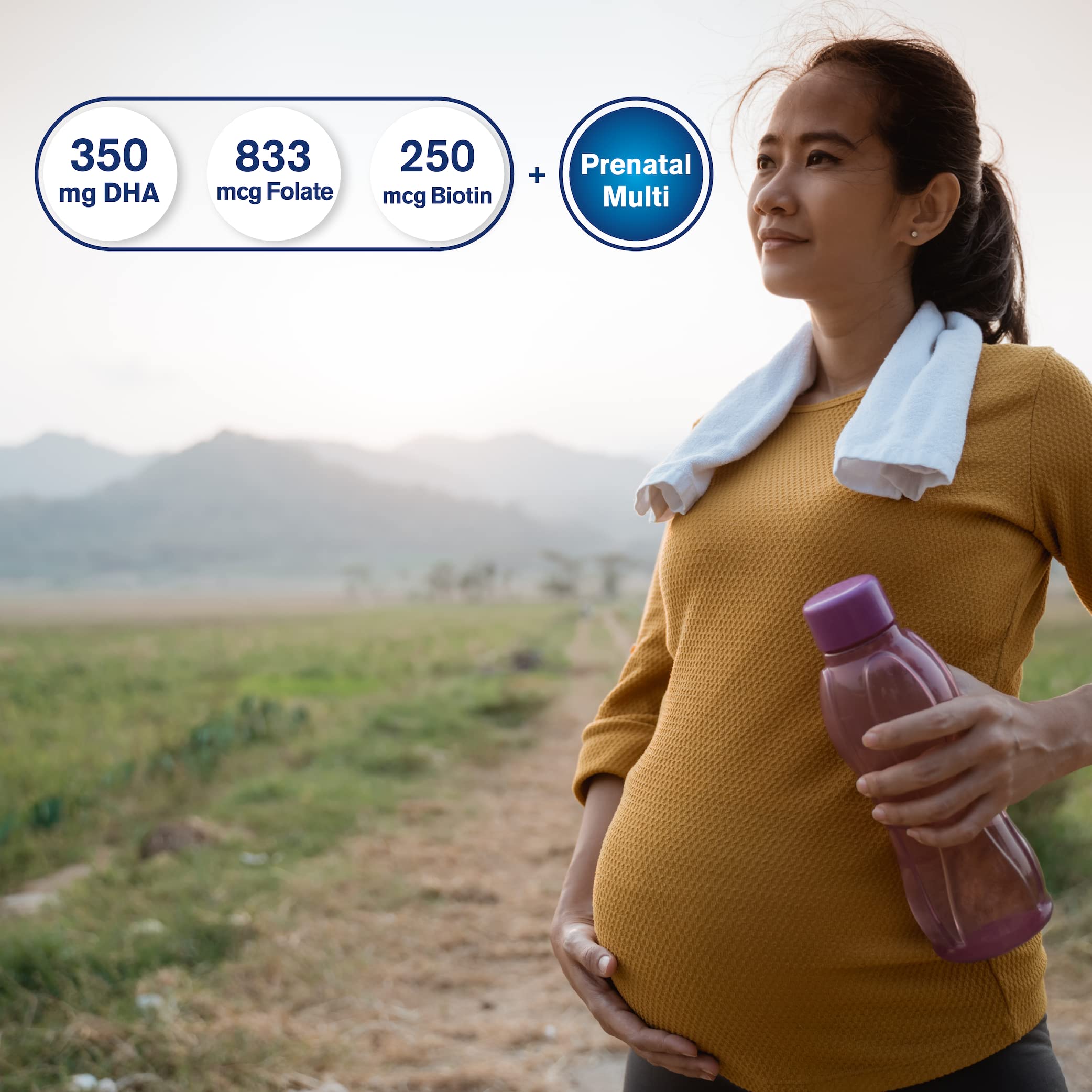 Oceanblue Prenatal Multivitamin with Omega-3 DHA Fish Oil for Pregnant Women