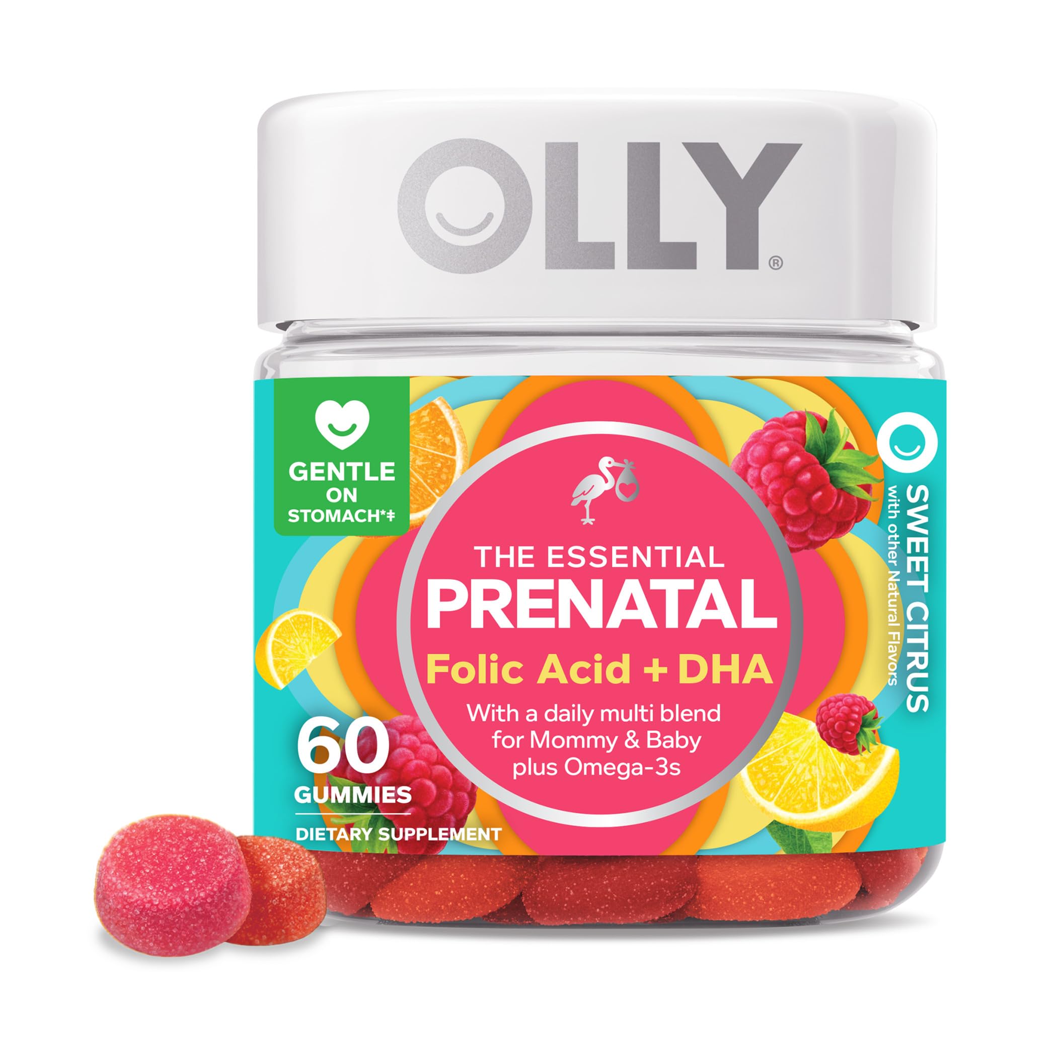 OLLY The Essential Prenatal Gummy Multivitamin, 30 Day Supply