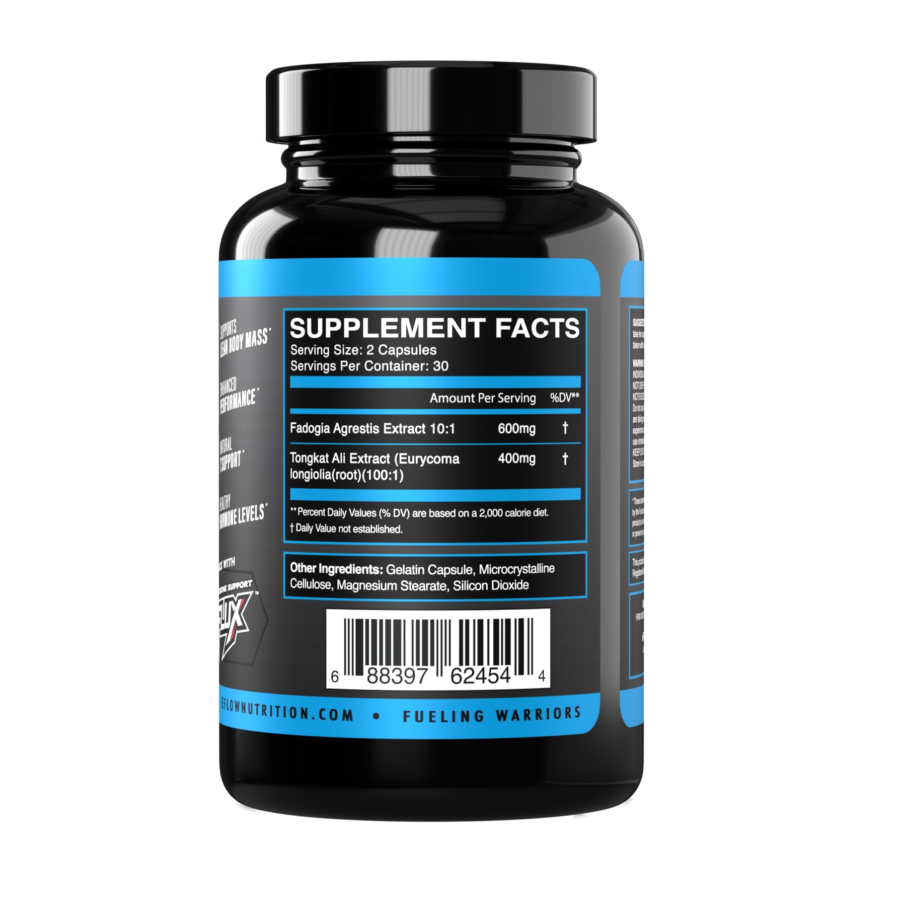 eFlow Nutrition Fadogia Agrestic + Tongkat Ali - [2-in-1] Natural Performance Supplement