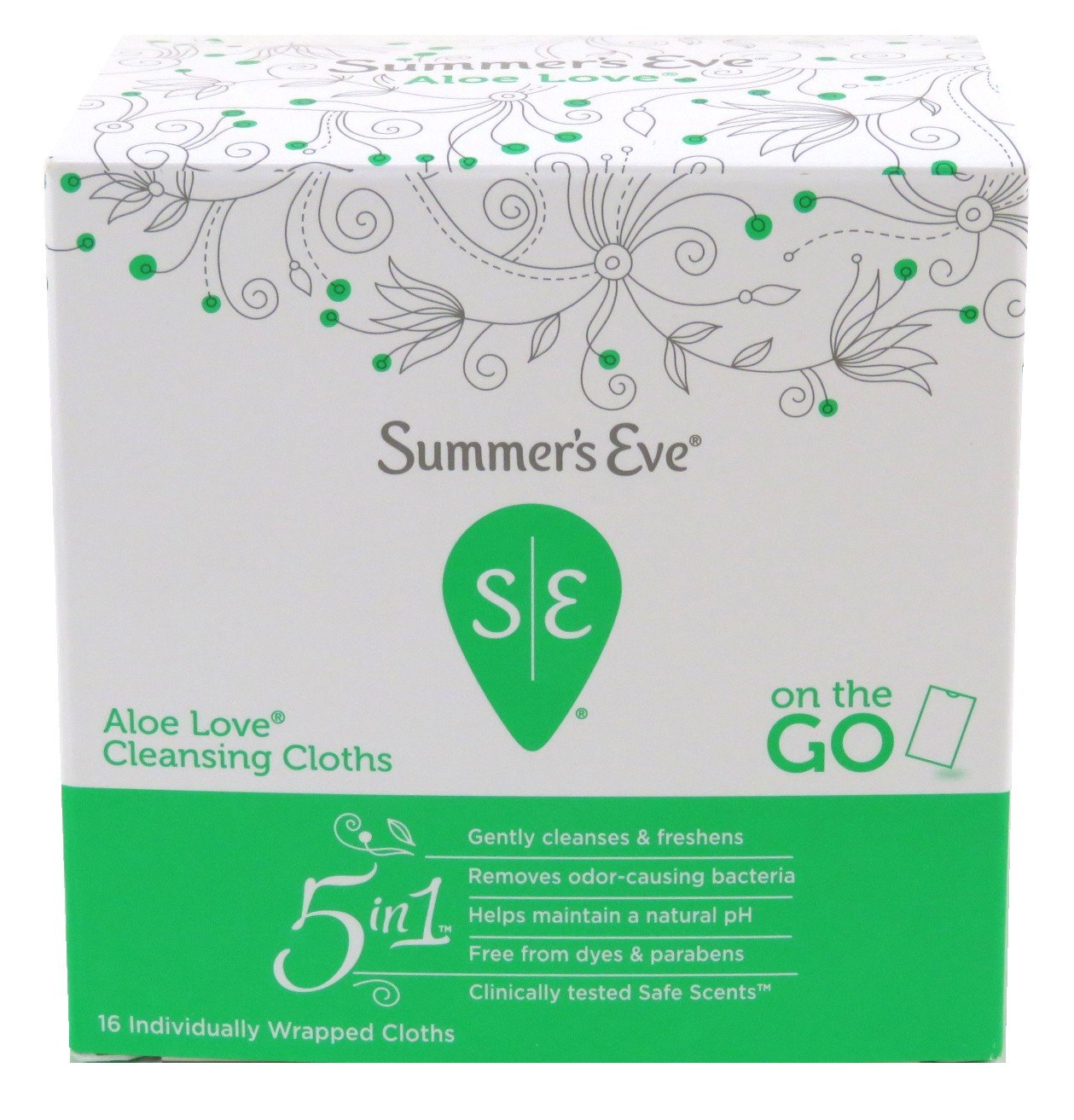 Summers Eve Cleansing Cloths 16 Count Aloe Love (3 Pack)