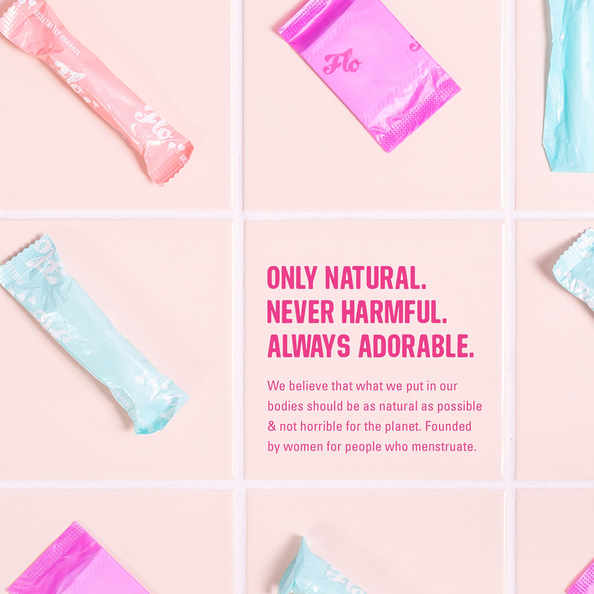 FLO - Organic Bamboo Daily Panty Liners, Plant-Based Cotton, Biodegradable