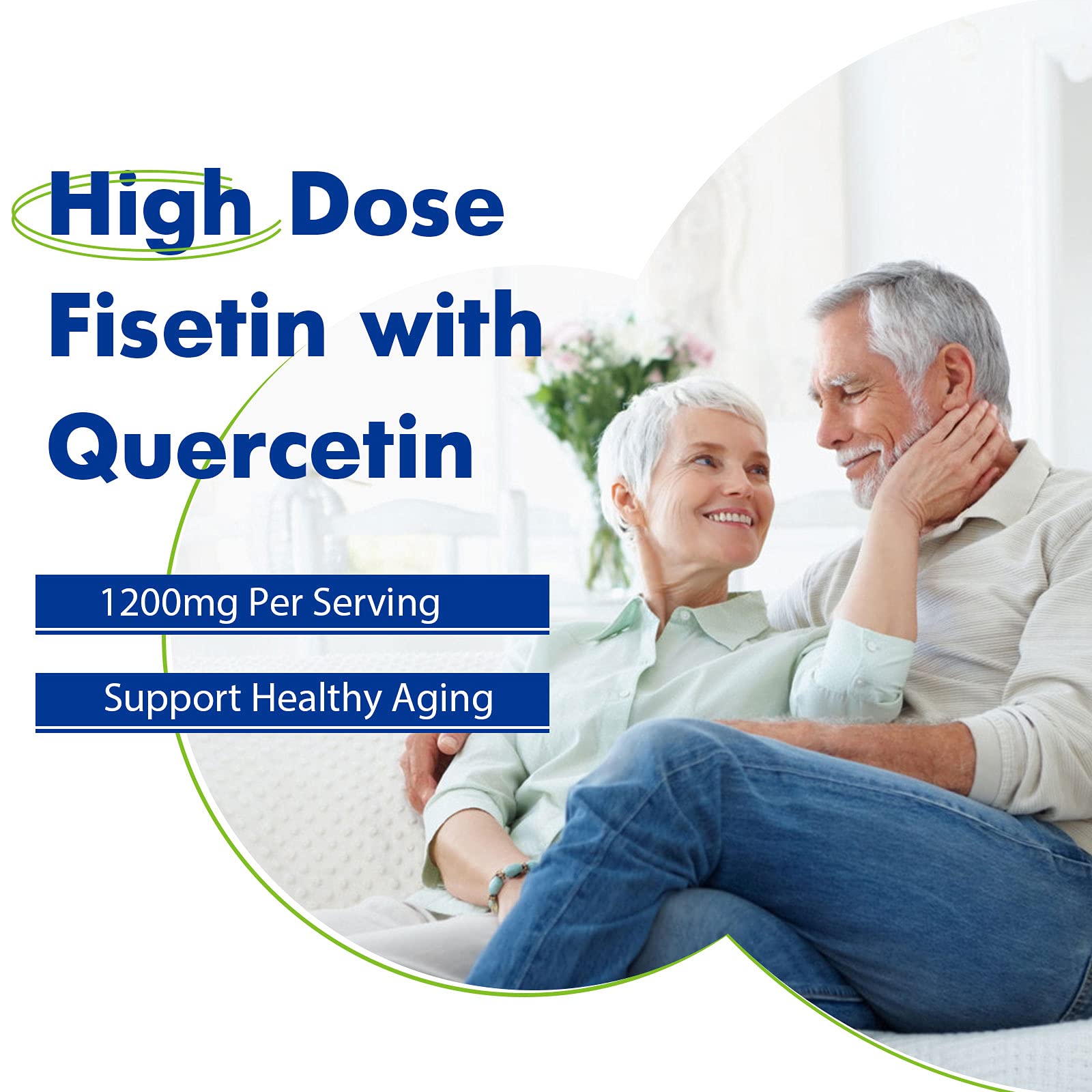 Sharoaid Liposomal Fisetin with Quercetin Supplements 1200 mg per Serving,High Absorpti