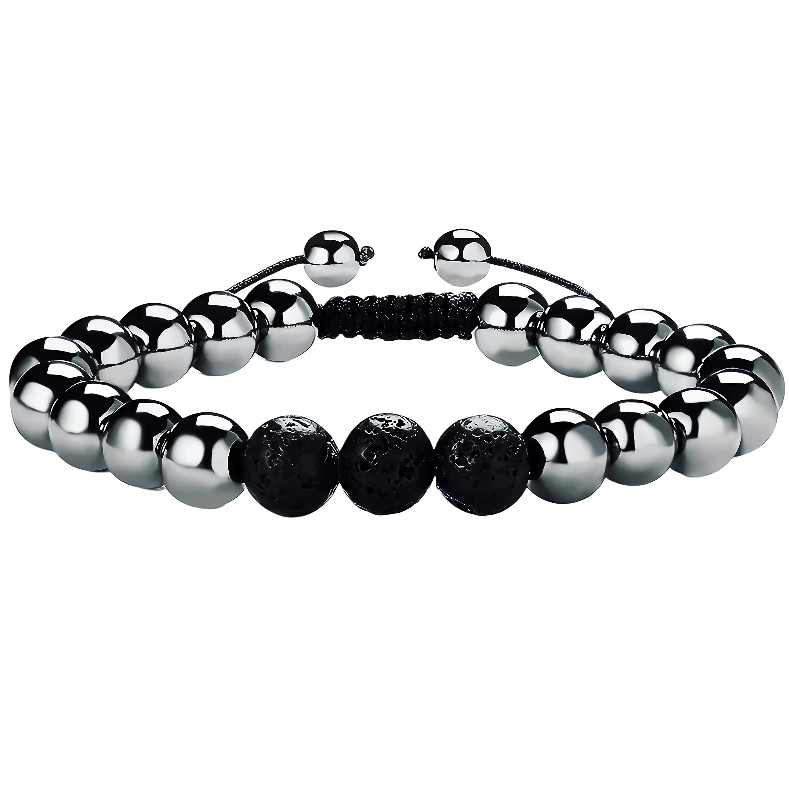 RENZHI-Magnetic Hematite Bracelet–Beaded Magnetic Bracelets for Men and Women