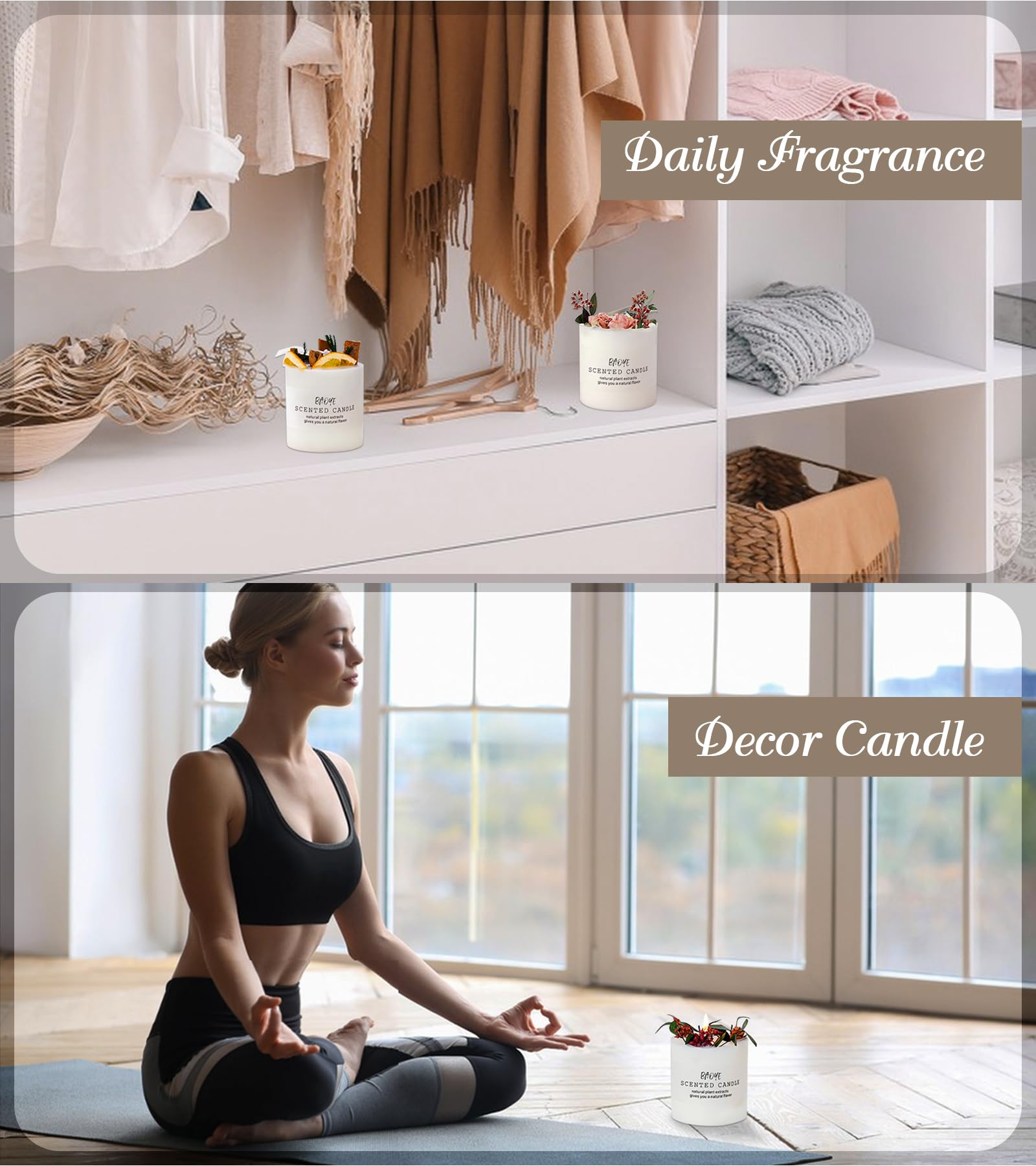 Candles Clearance | Eucalyptus & Orange Aromatherapy Candles | 10 oz Scented Candles