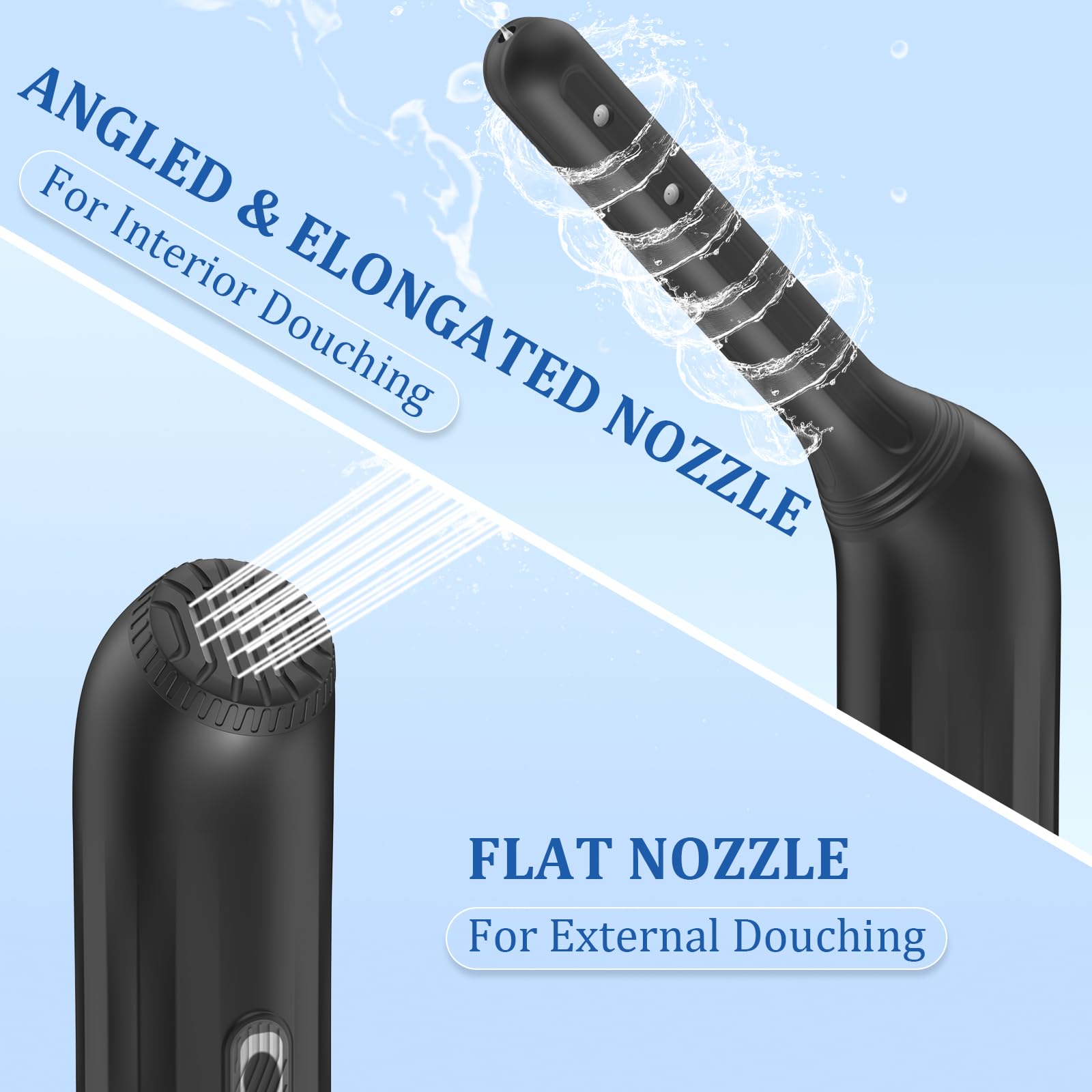 Enema Douches for Men Women, Automatic Anal Douche Cleaner with 3 Speeds, Silicone Enema Nozzles