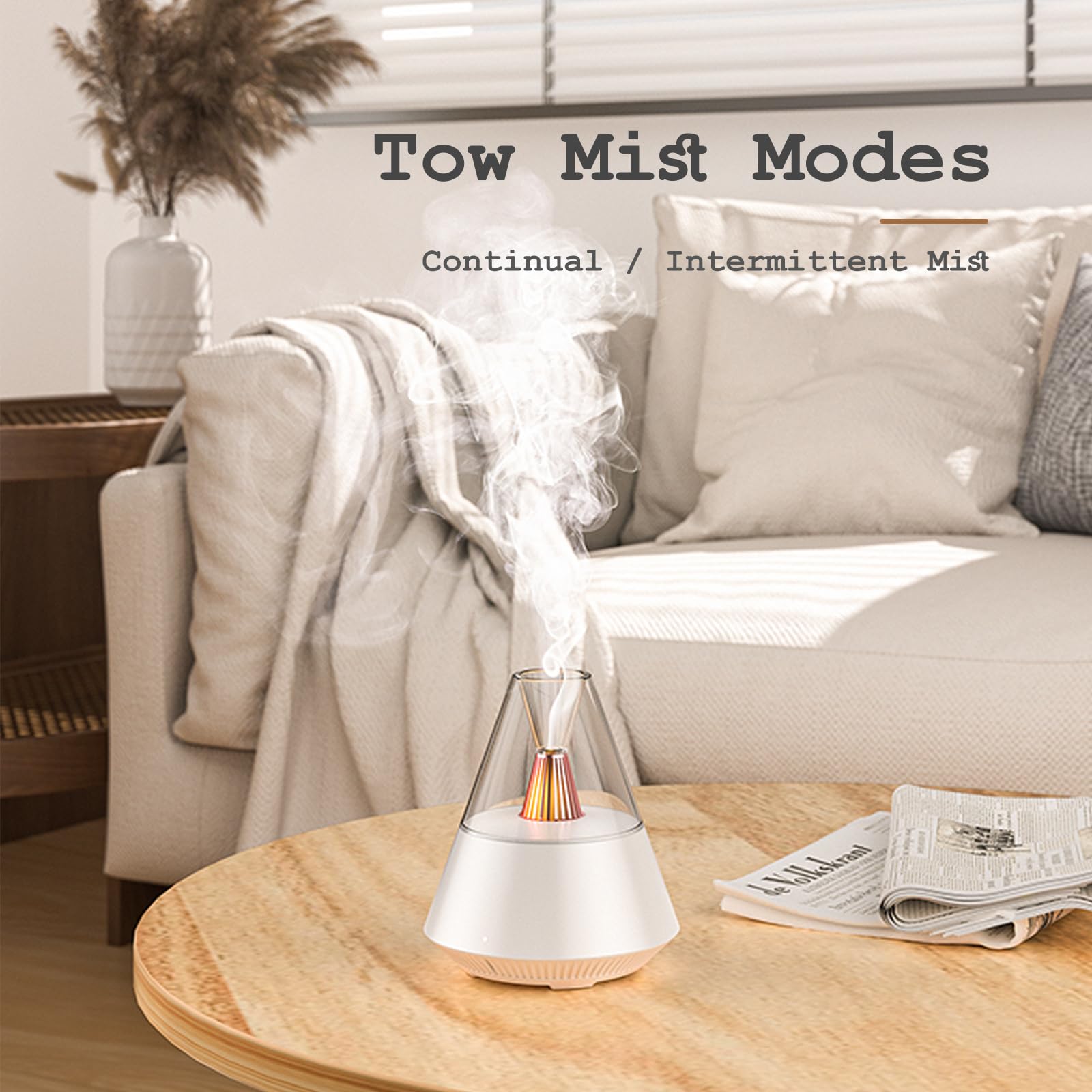 TriPro Essential Oils Aroma Diffuser,Portable Humidifier with Cool Mist and Warm Light Effect,Remote Control