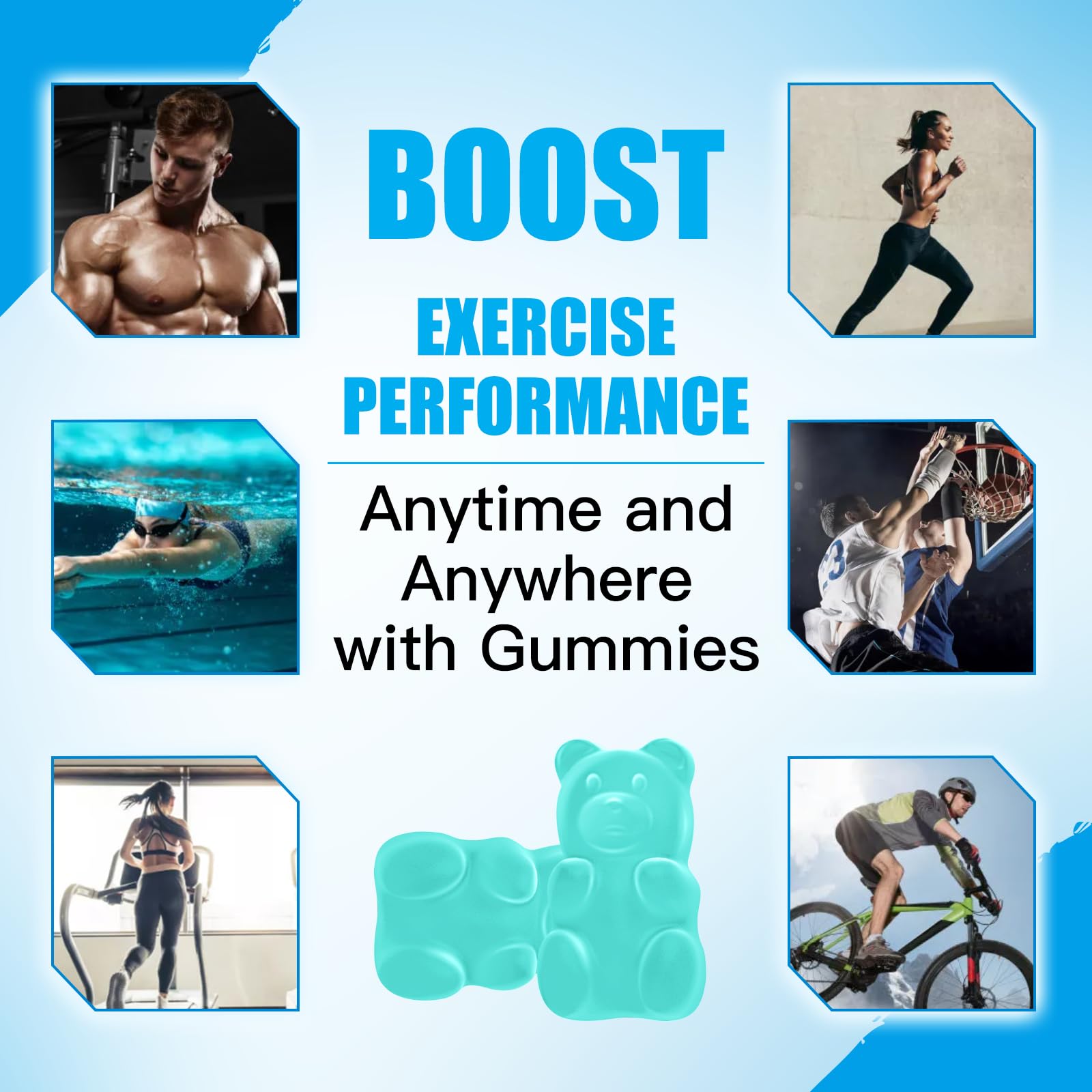 ElevateLife Creatine Monohydrate Gummies 5000mg for Men & Women, Chewables