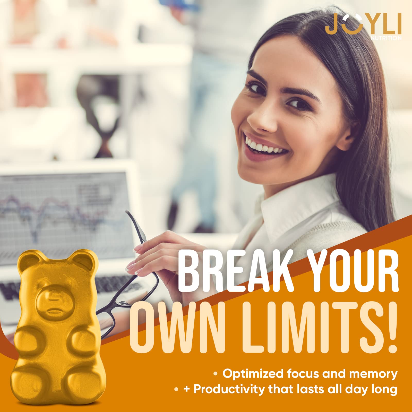 Joyli L Tyrosine Gummies 1000MG - L-Tyrosine Supplement for Kids & Adults