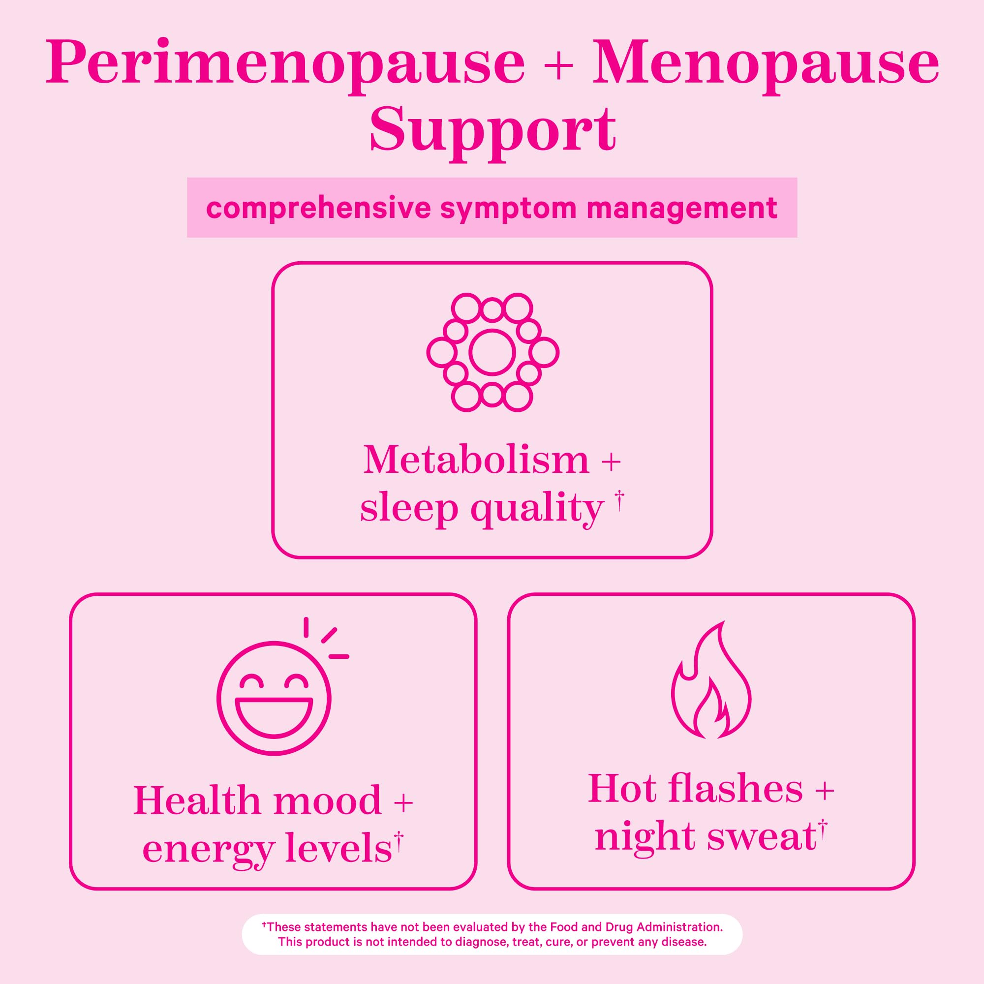 Pink Stork Menopause Supplements for Women - 9 Clinically-Studied Herbs for Perimenopause