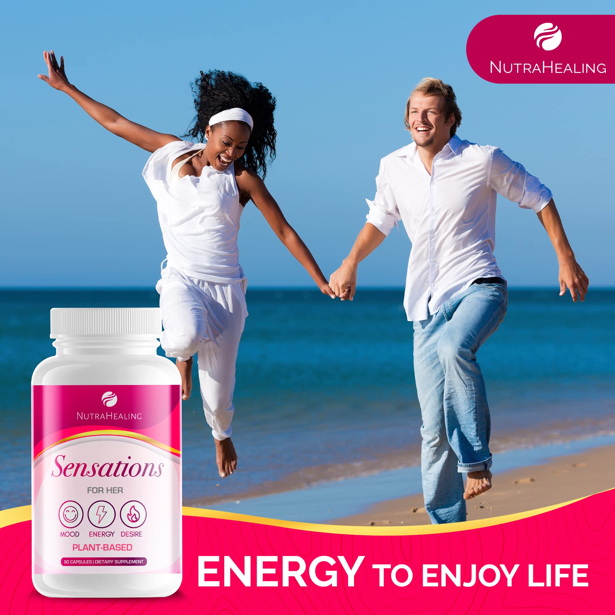 Sensations - Hormone Balance for Women | Mood, Energy & Libido Booster | Natural Plant-Based