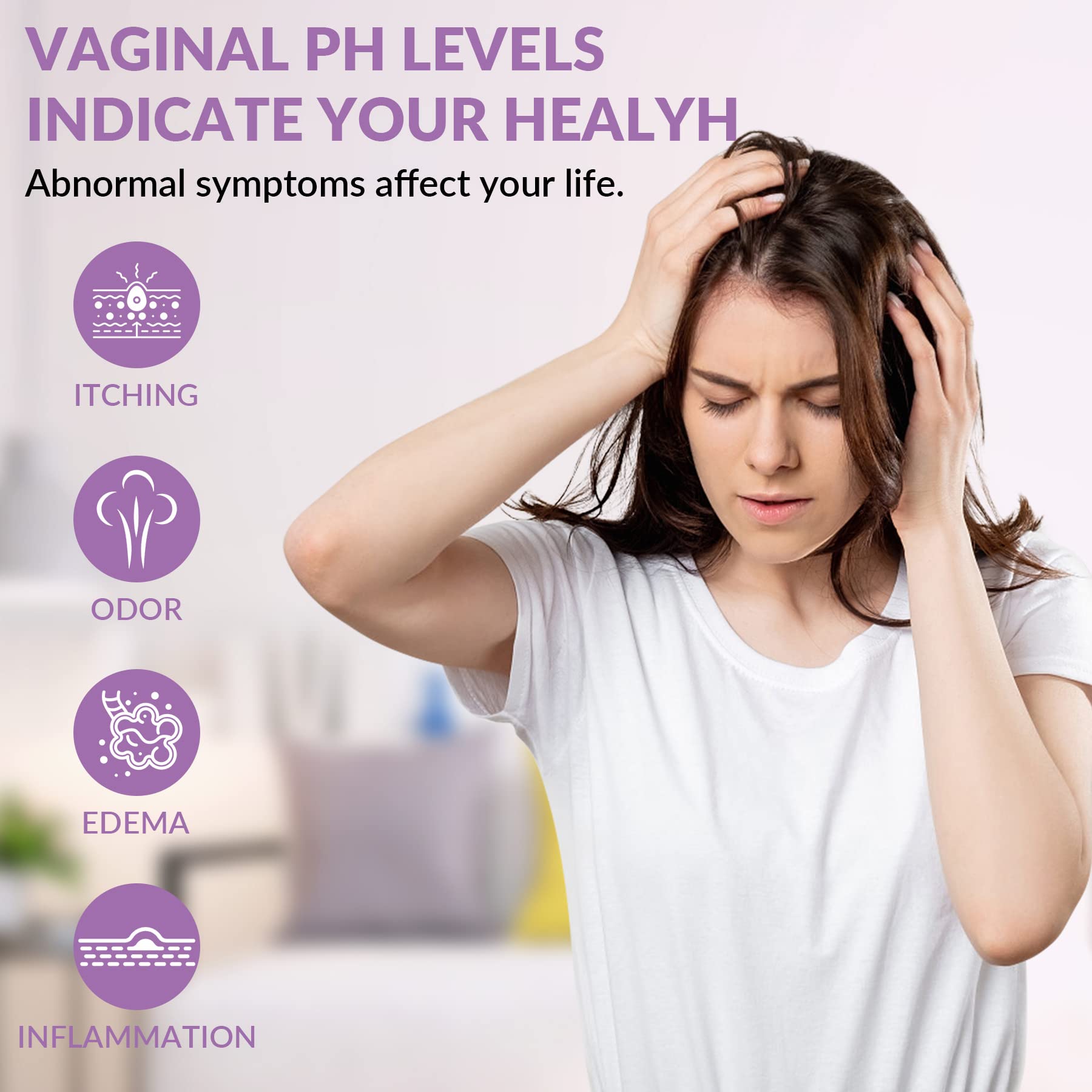 Yeast Infection Test for Women, 50 Count Vaginal pH Test Strips, BV Test Kit at Home