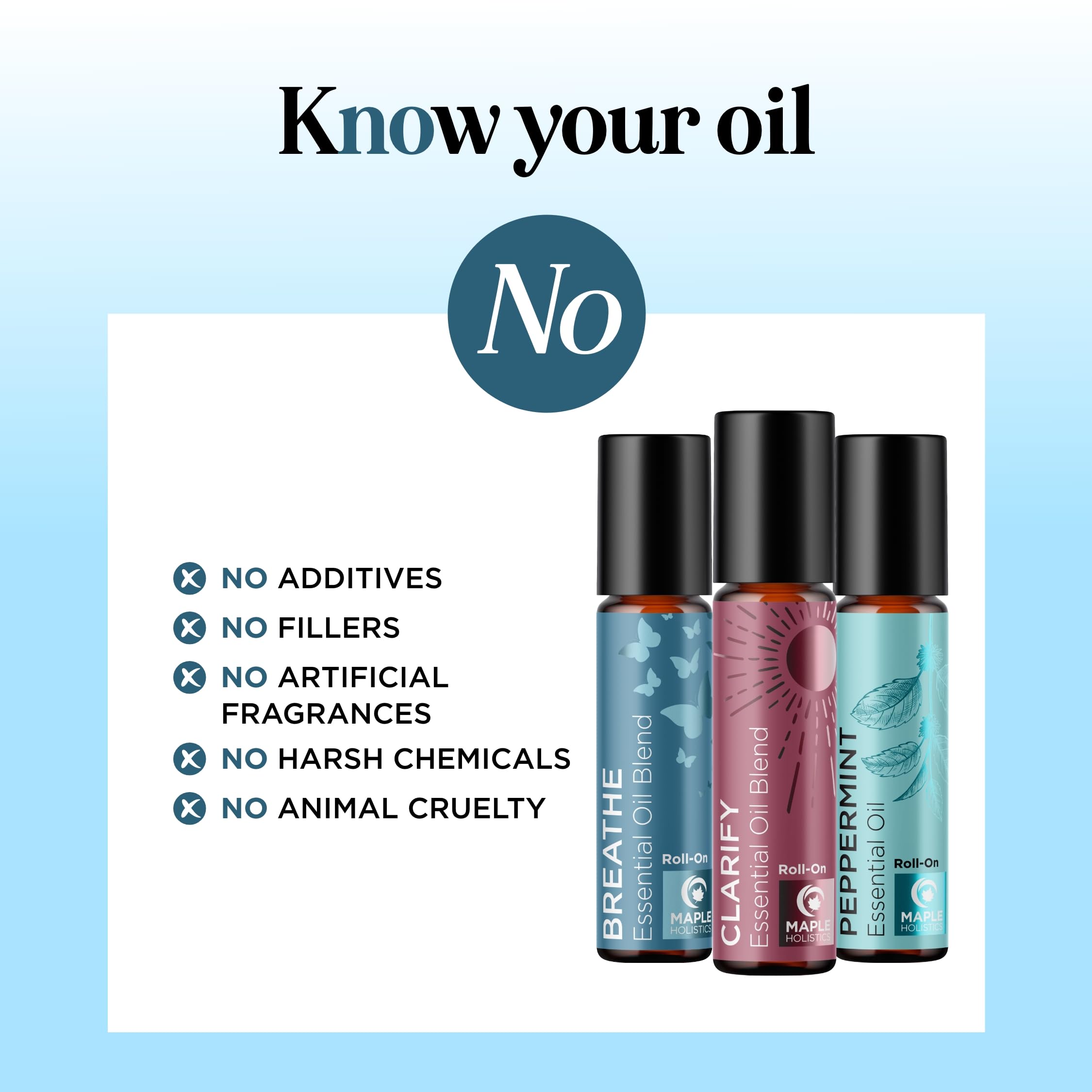 Headache Roll on Essential Oils - Aromatherapy Essential Oils Sets Variety Pack with Peppermint Clarify