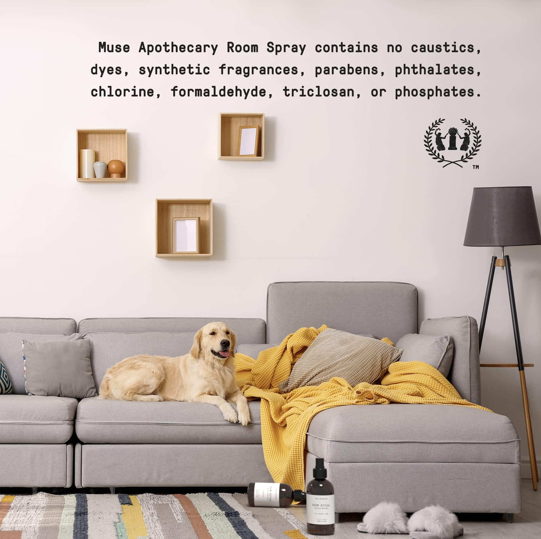 Muse Bath Apothecary Room Ritual - Aromatic and Relaxing Room Mist, 8 oz, Infused