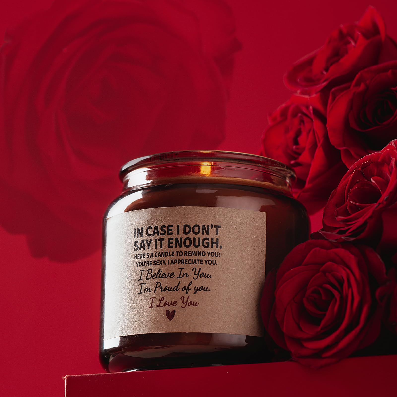 Candle Amber Moss Scented, Valentines Day Gifts for Her Girlfriend Wife, Romantic Anniversary