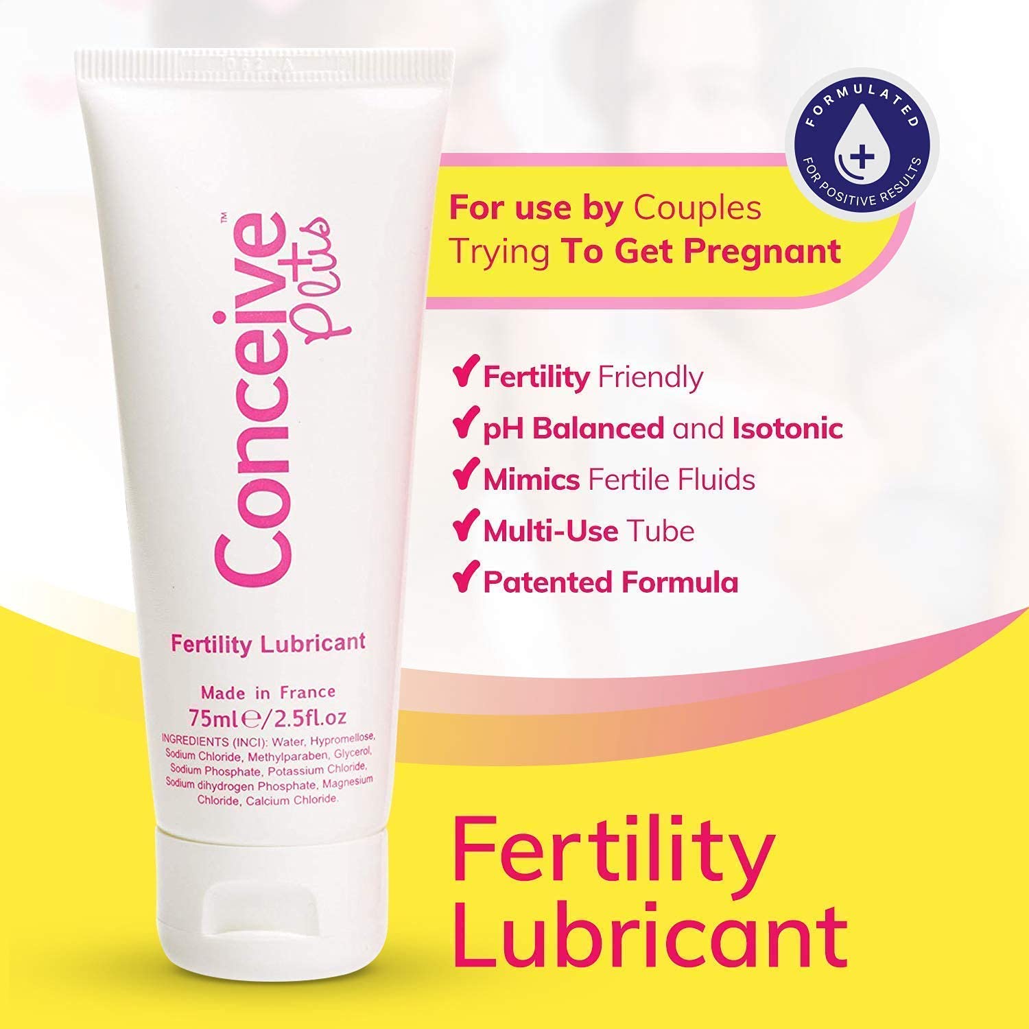 CONCEIVE PLUS Mens Fertility Bundle, Fertility Vitamins 60 Count and Fertility Lubricant 2.5 Ounce
