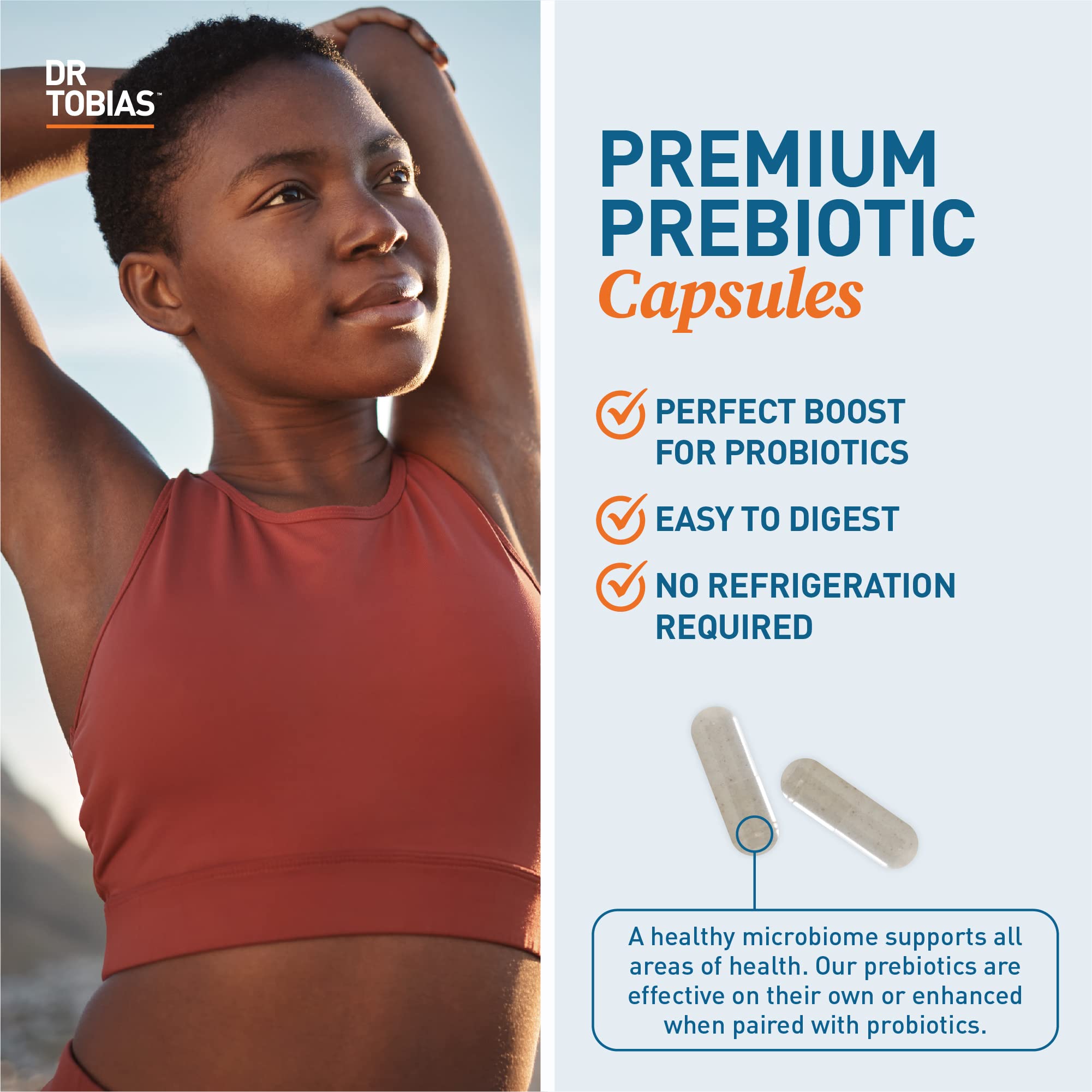 Dr. Tobias Prebiotics, Supports Digestion & Gut Health, Feed Good Probiotic Bacteria