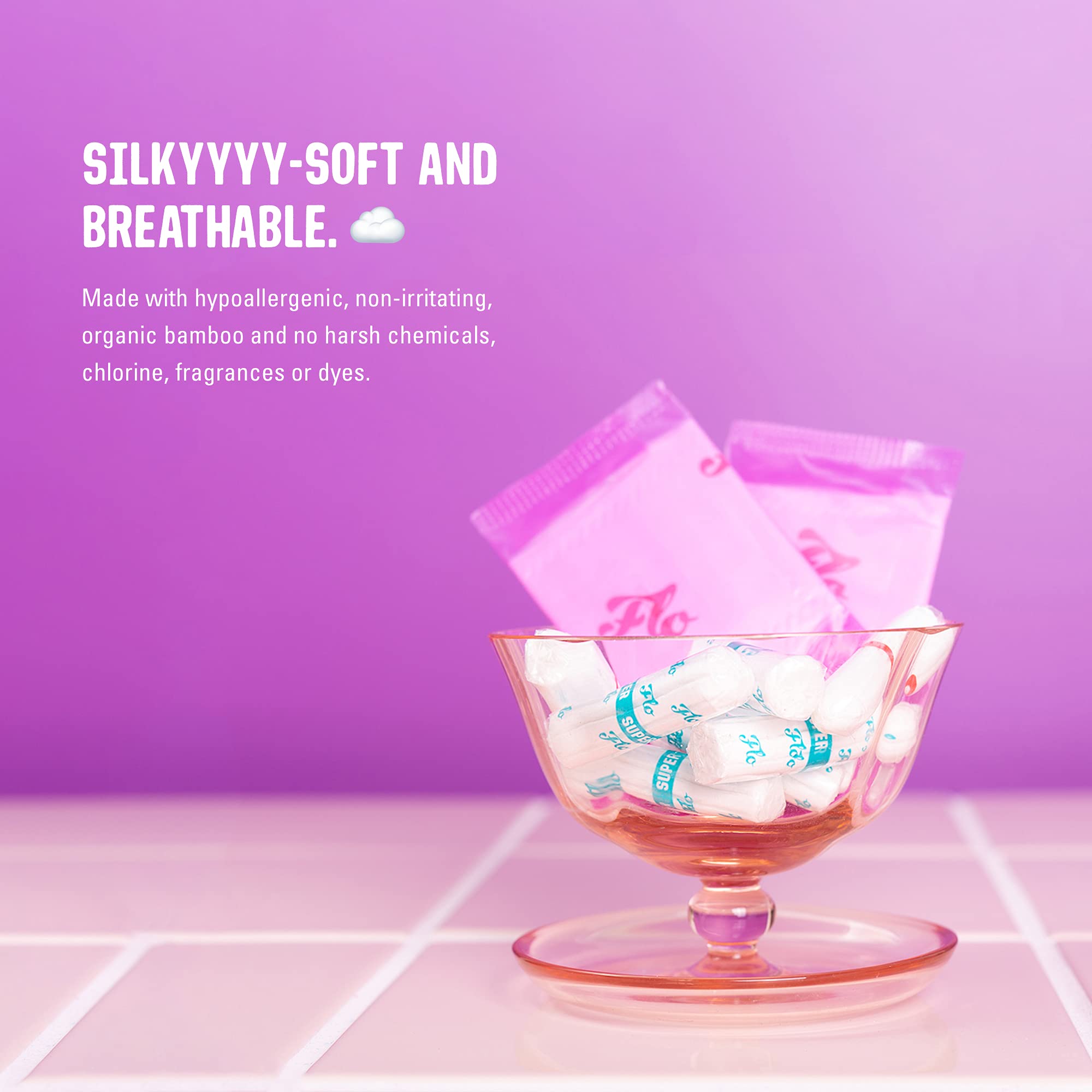 FLO - Organic Bamboo Daily Panty Liners, Plant-Based Cotton, Biodegradable