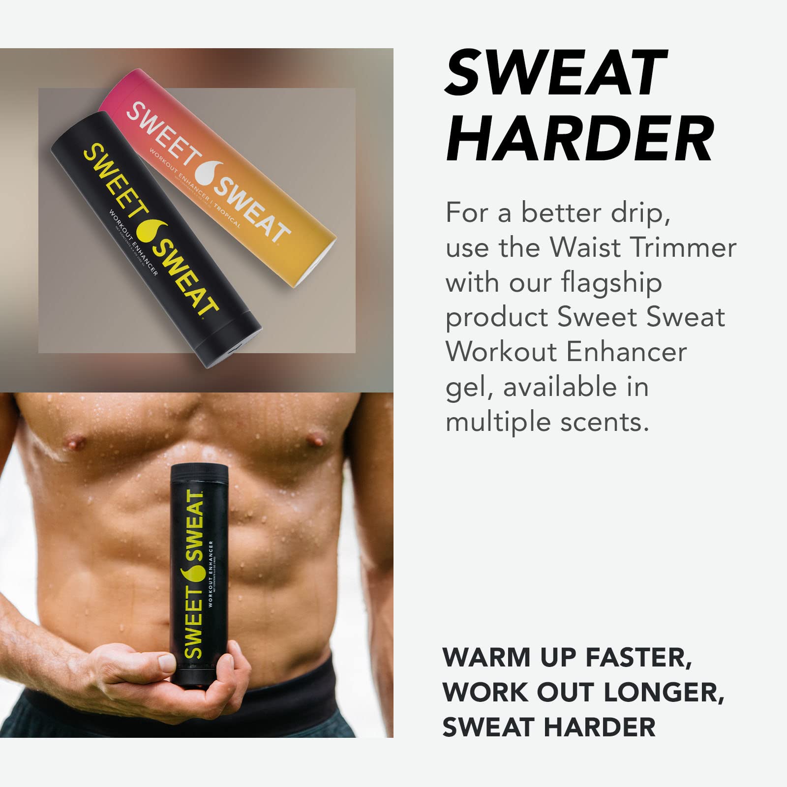 Sports Research Sweet Sweat Waist Trimmer Get More from Your Workout - Medium