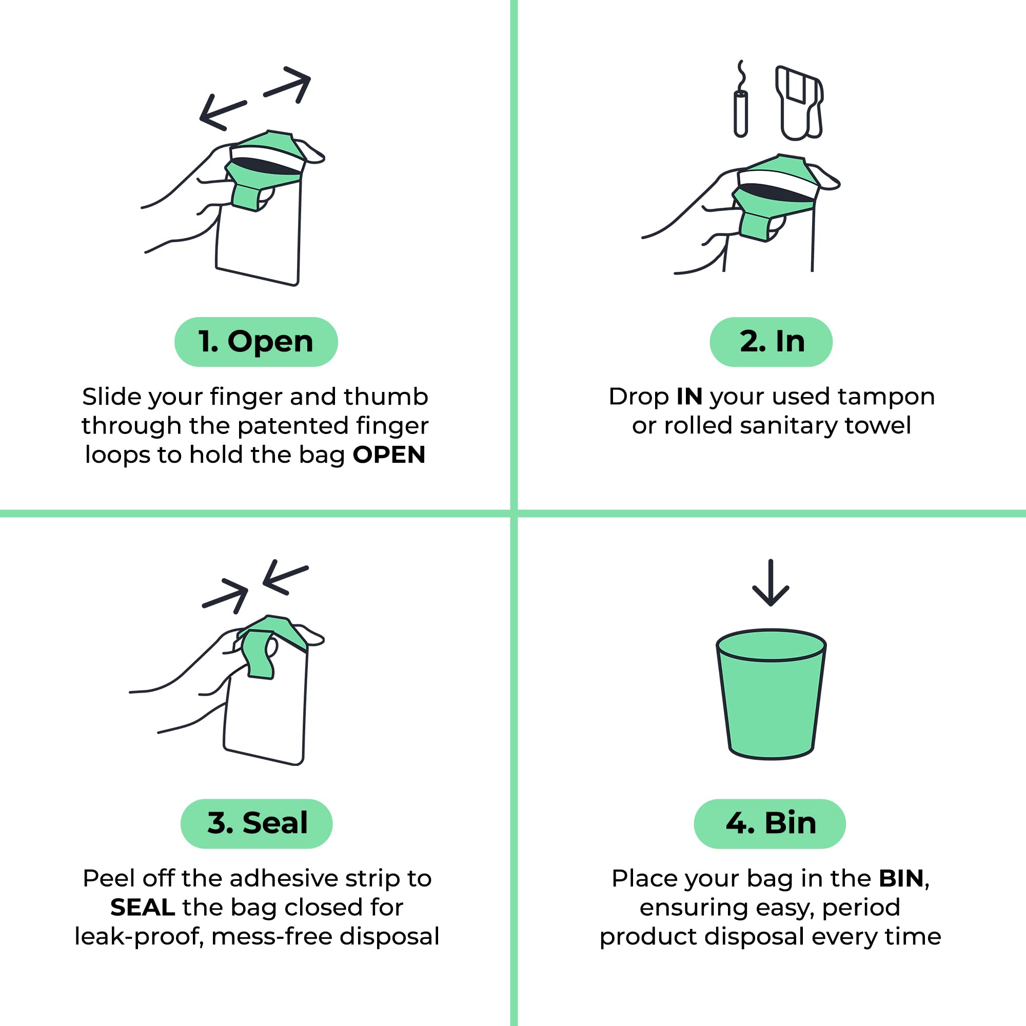 Fab Little Bag Starter Plus Pack - 45 Sanitary Disposal Bags Plus Recyclable Refill Pack