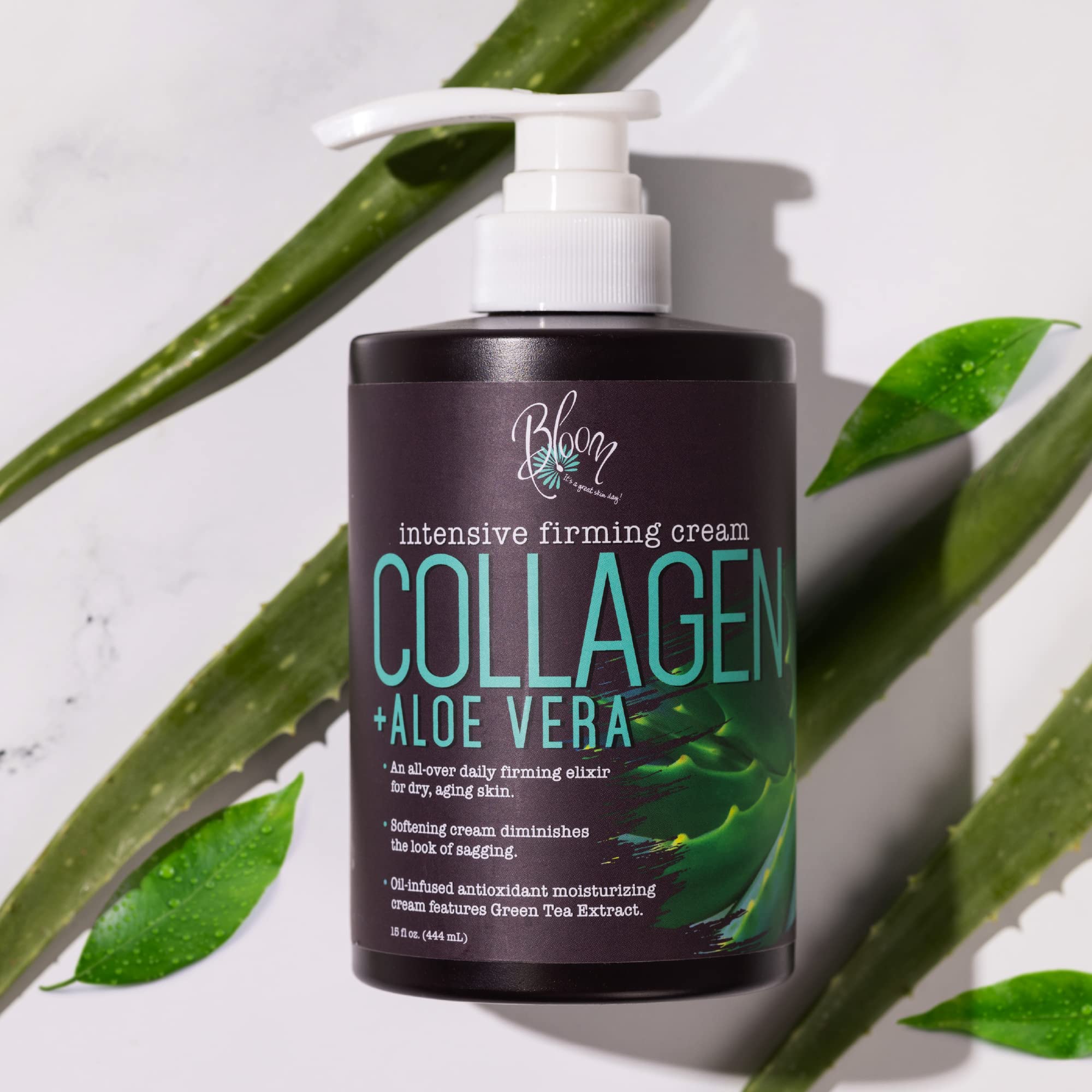 BLOOM Collagen Cream + Aloe Vera Moisturizer Body Lotion & Face Cream | Dry Skin