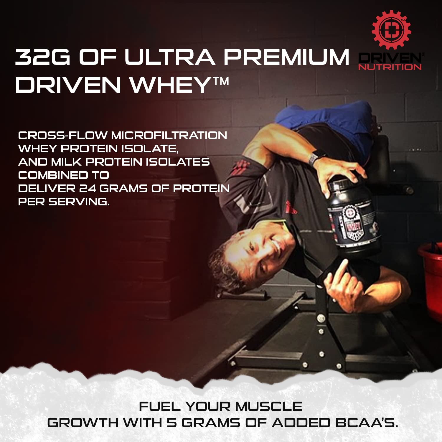 Driven WHEY- Grass Fed Whey Protein Powder: Delicious, Clean Protein Shake- Improve