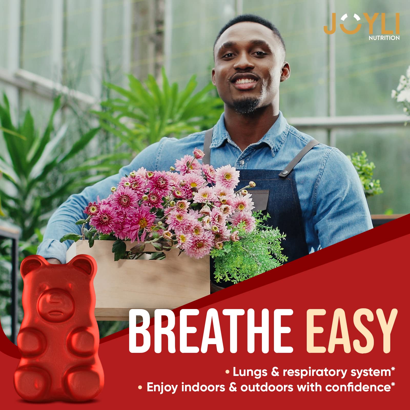 JOYLI Quercetin Gummies - Pure Quercetin with Bromelain Zinc Vitamin C & Vitamin D3